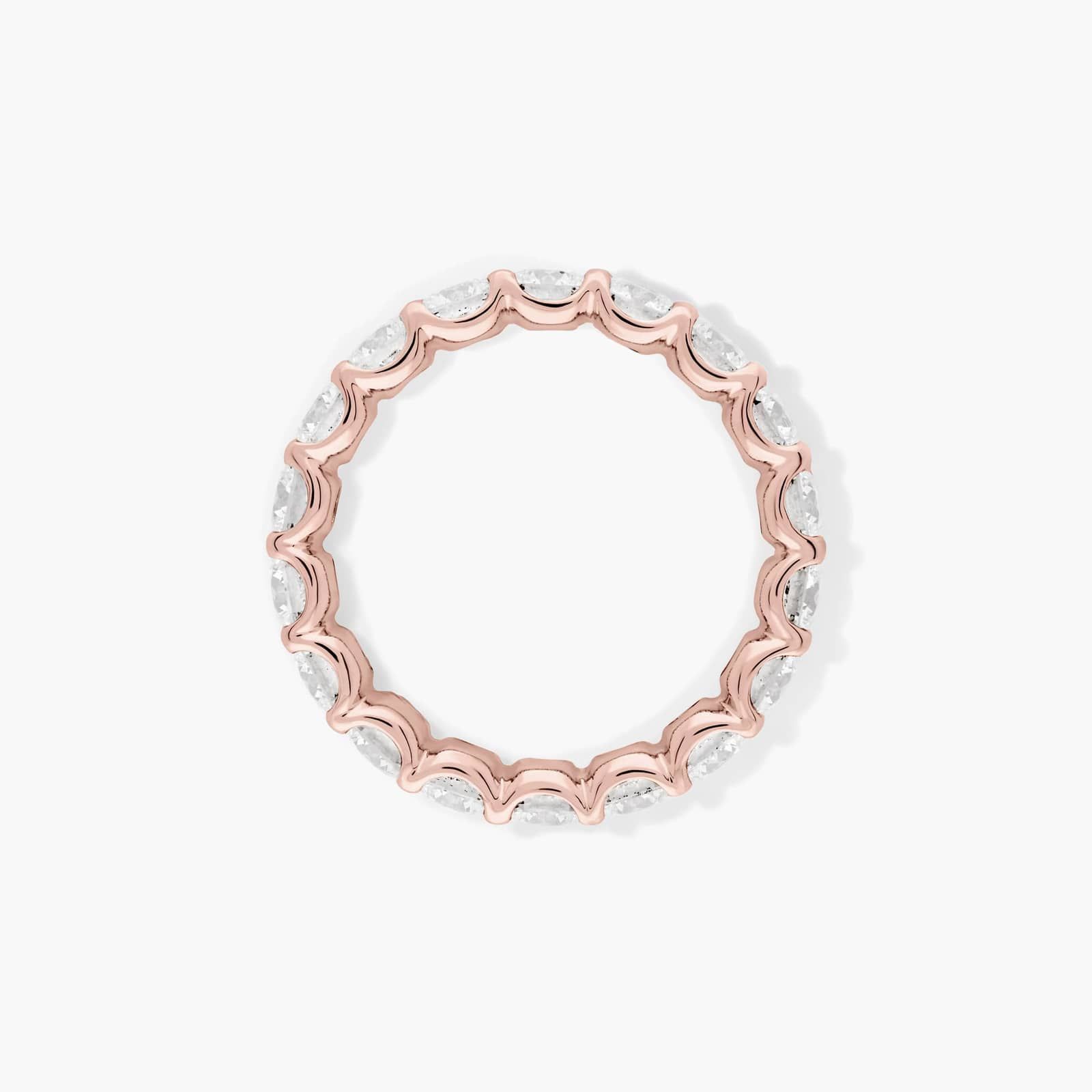 Shared Prong Contour Eternity Ring With 3 CTW Diamonds In 14K Rose Gold (3.50mm)