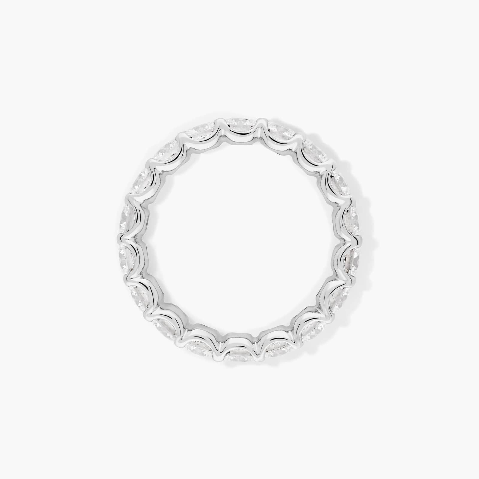 Shared Prong Contour Eternity Ring With 3 CTW Diamonds In Platinum (3.50mm)