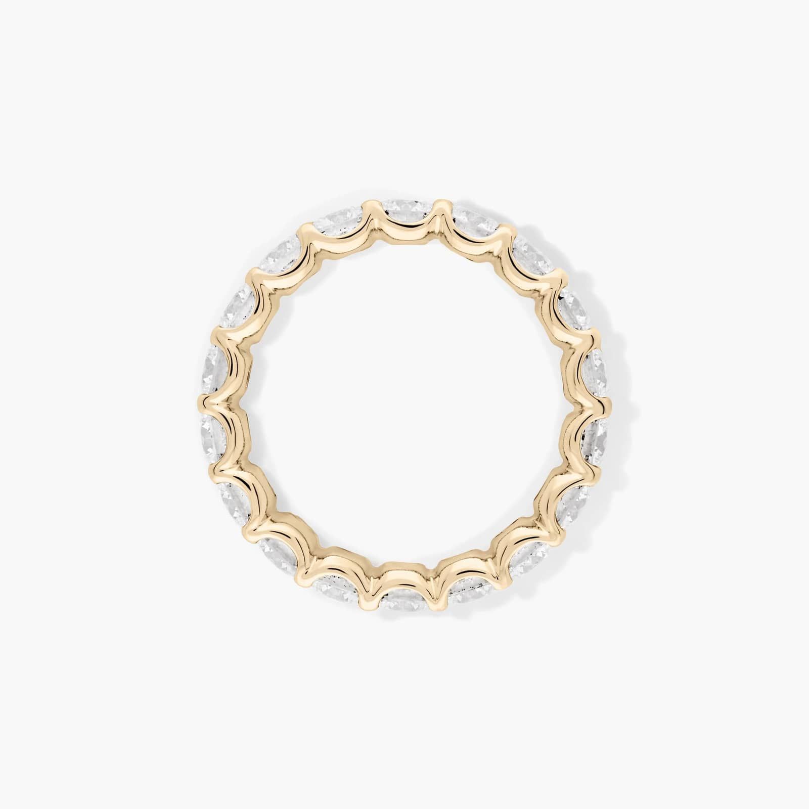 Shared Prong Contour Eternity Ring With 3 CTW Diamonds In 14K Yellow Gold (3.50mm)