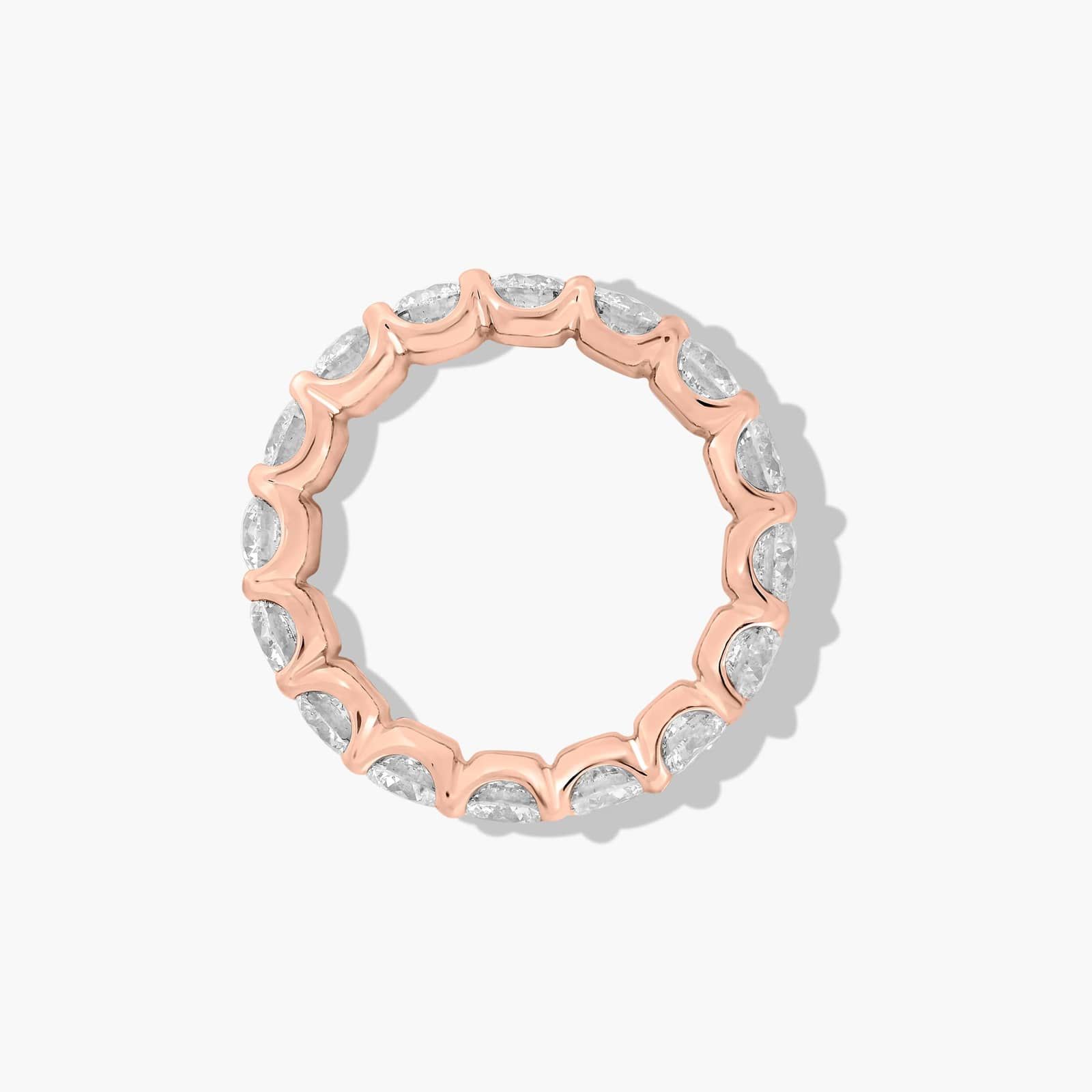 Shared Prong Contour Eternity Ring With 4 CTW Diamonds In 14K Rose Gold (4.00mm)