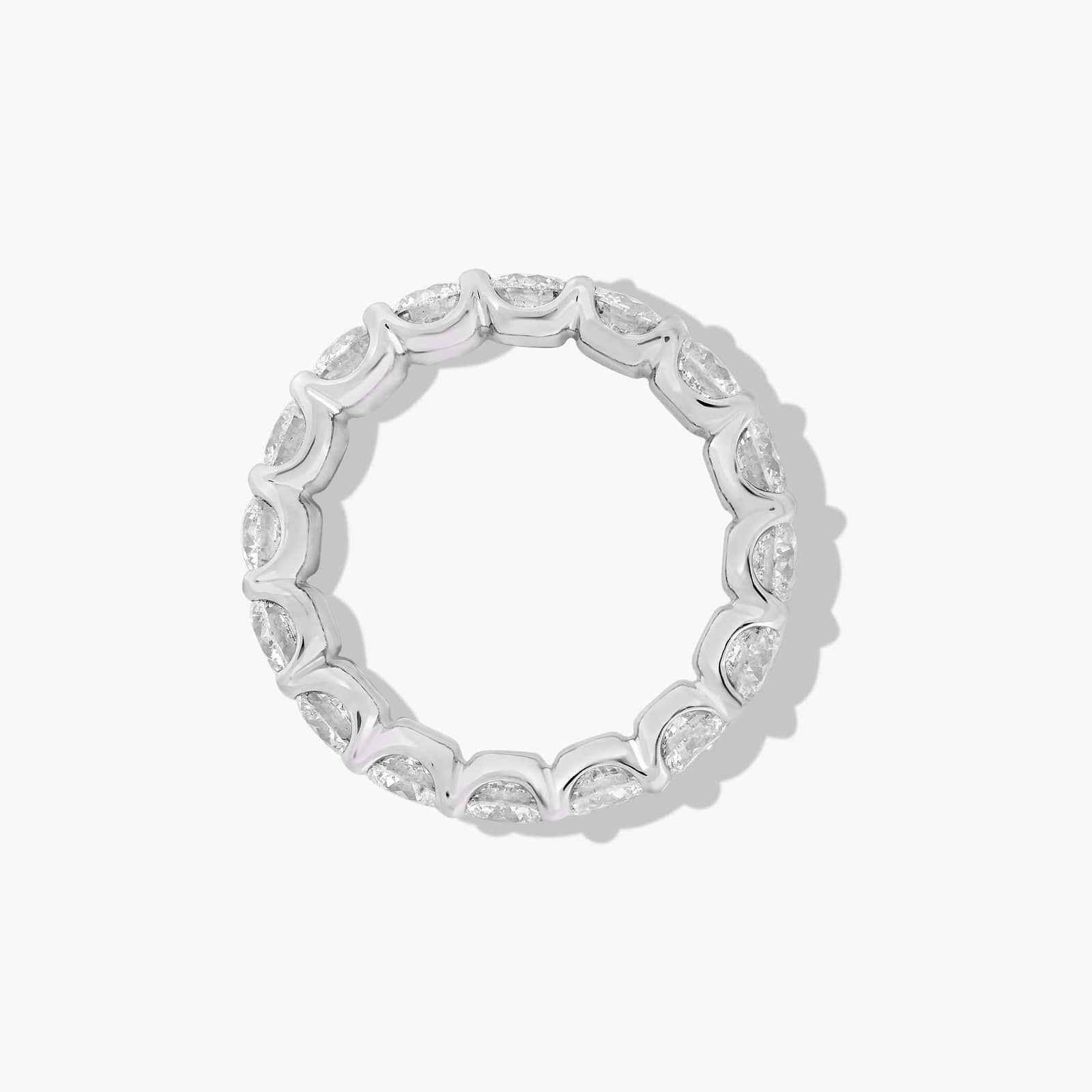 Shared Prong Contour Eternity Ring With 4 CTW Diamonds In Platinum (4.00mm)
