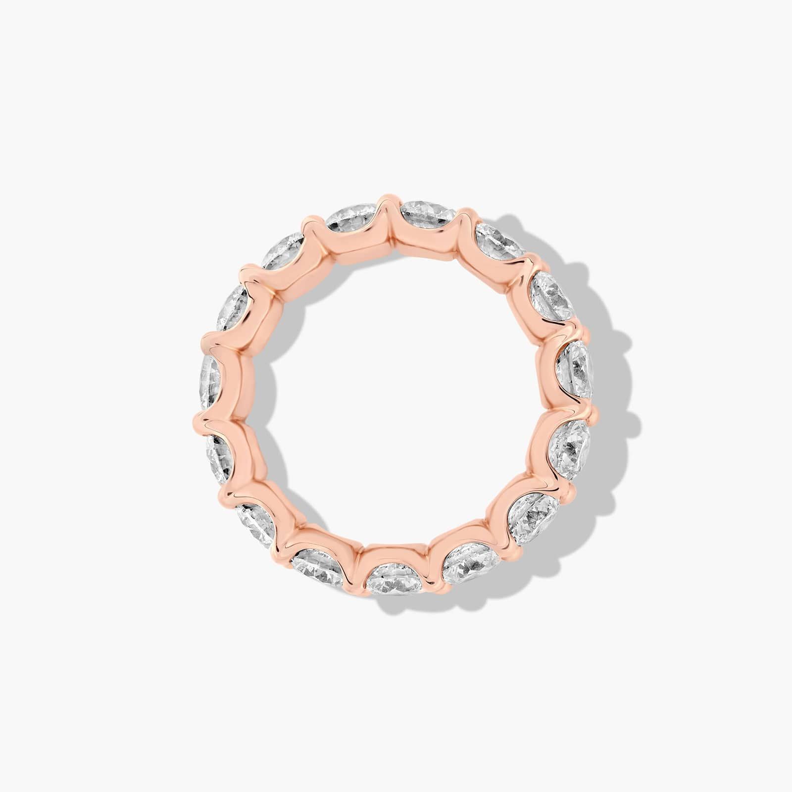 Shared Prong Contour Eternity Ring With 5 CTW Diamonds In 14K Rose Gold (4.50mm)