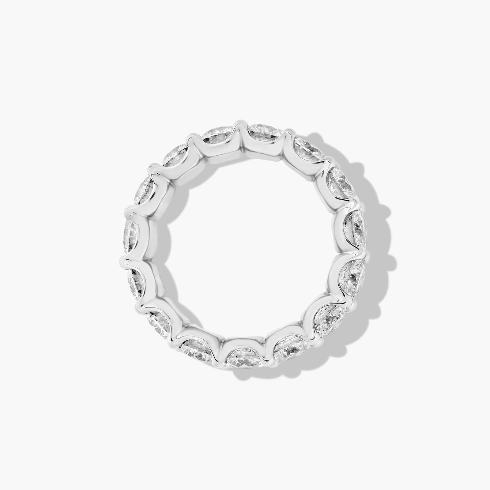 Shared Prong Contour Eternity Ring With 5 CTW Diamonds In Platinum (4.50mm)