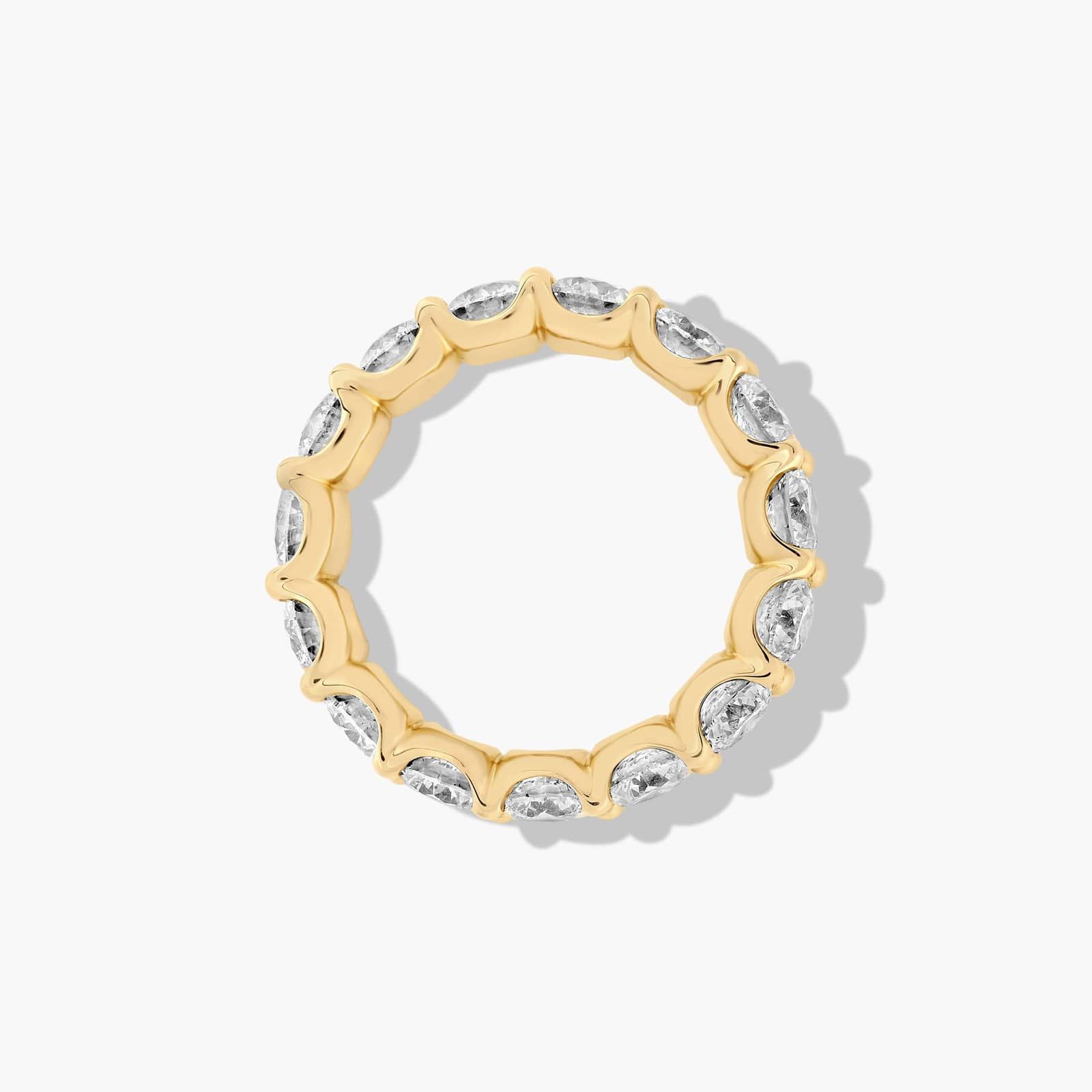 Shared Prong Contour Eternity Ring With 5 CTW Diamonds In 14K Yellow Gold (4.50mm)