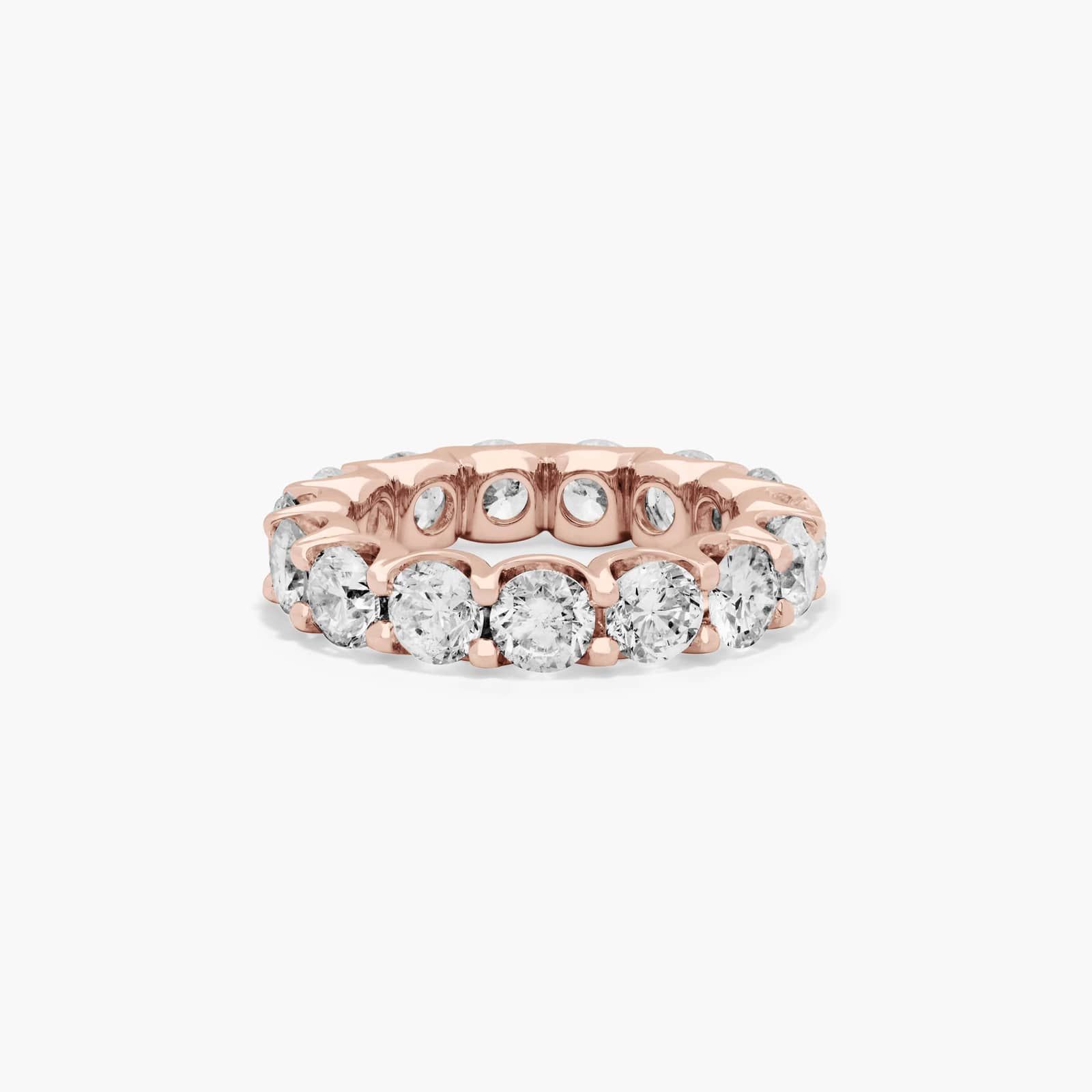 Shared Prong Contour Eternity Ring With 6 CTW Diamonds In 14K Rose Gold (5.00mm)