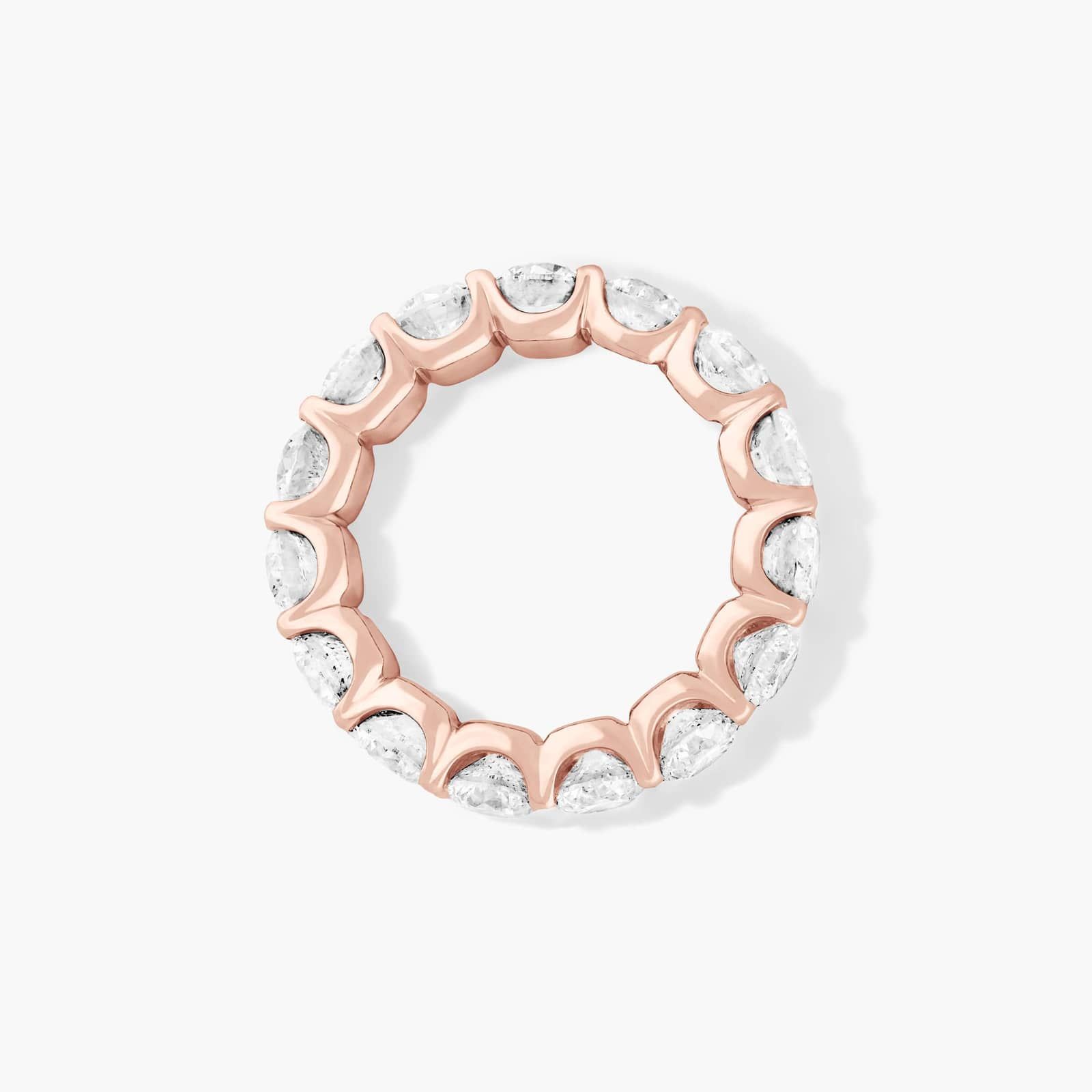 Shared Prong Contour Eternity Ring With 6 CTW Diamonds In 14K Rose Gold (5.00mm)