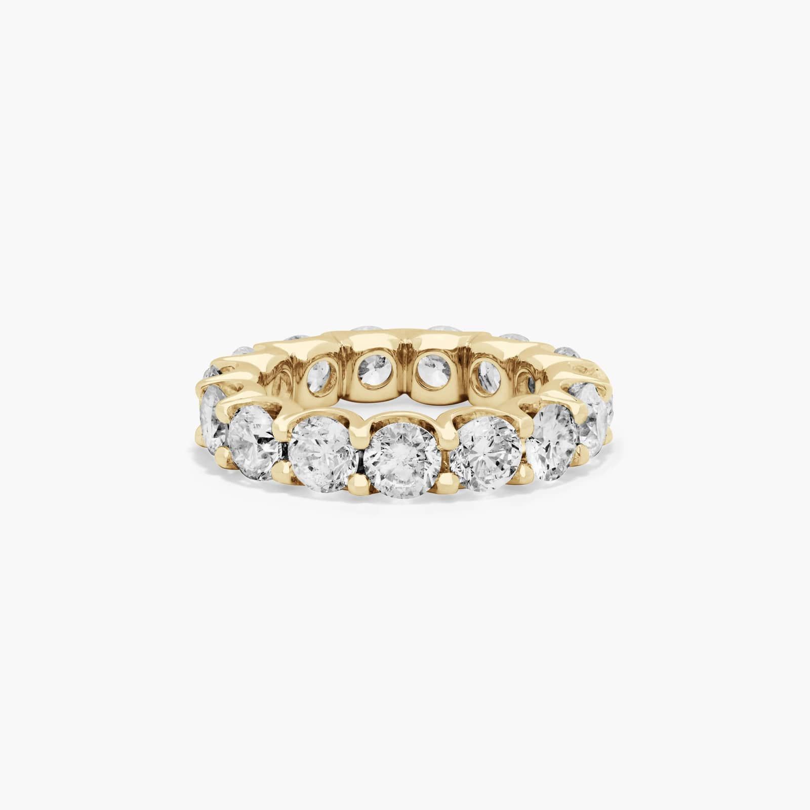 Shared Prong Contour Eternity Ring With 6 CTW Diamonds In 14K Yellow Gold (5.00mm)