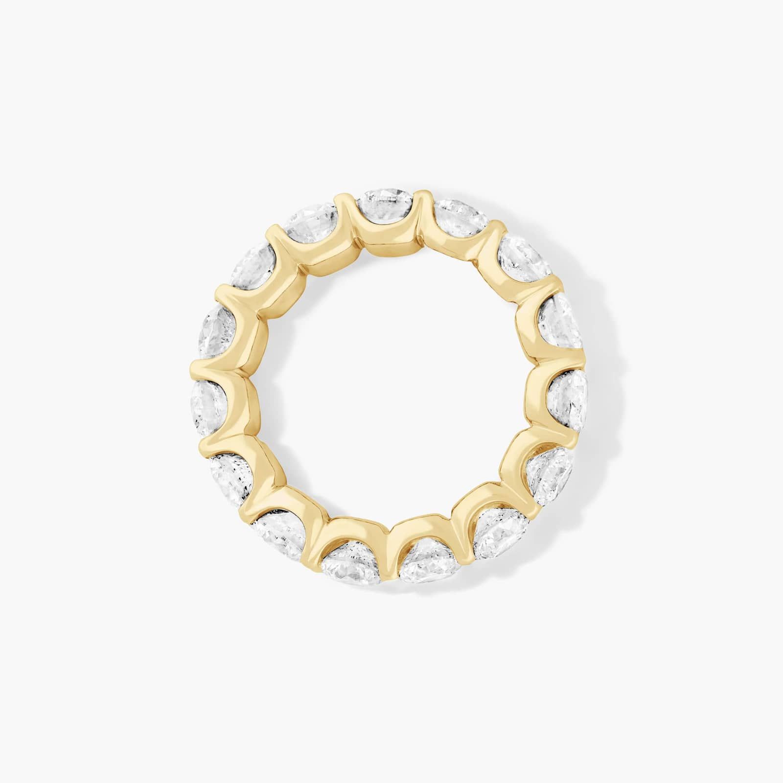 Shared Prong Contour Eternity Ring With 6 CTW Diamonds In 14K Yellow Gold (5.00mm)