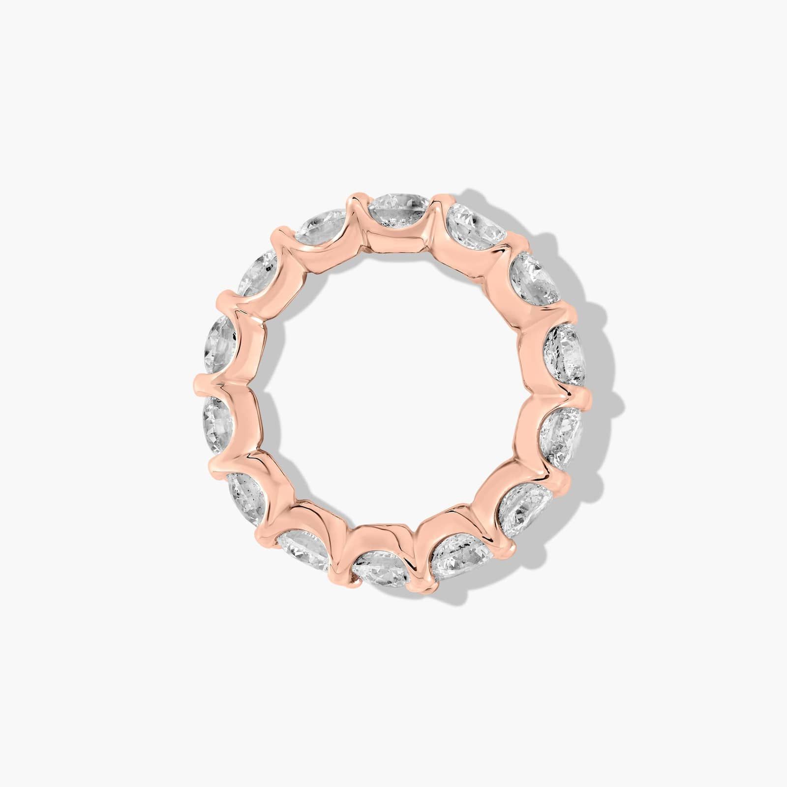 Shared Prong Contour Eternity Ring With 7 CTW Diamonds In 14K Rose Gold (5.00mm)