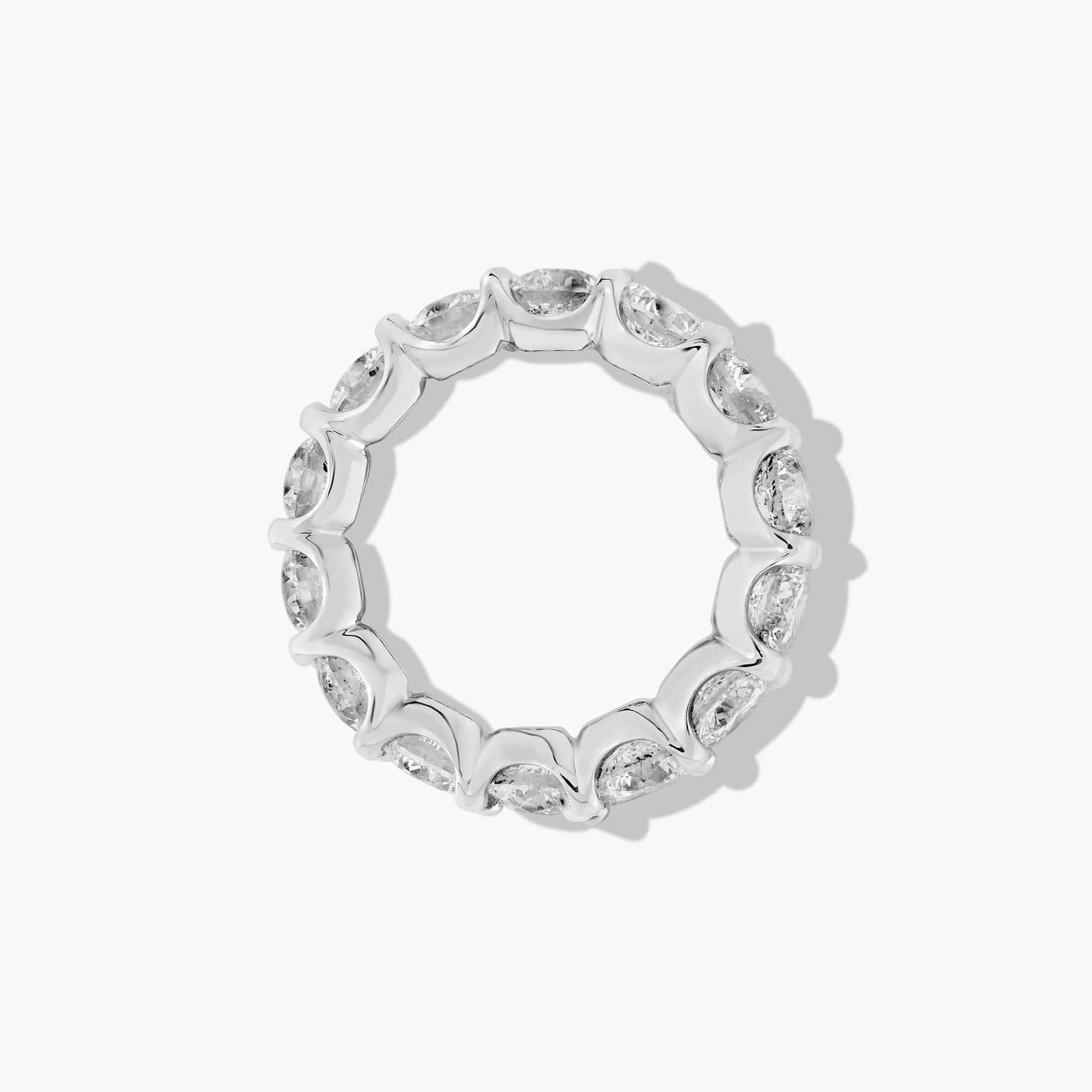 Shared Prong Contour Eternity Ring With 7 CTW Diamonds In Platinum (5.00mm)