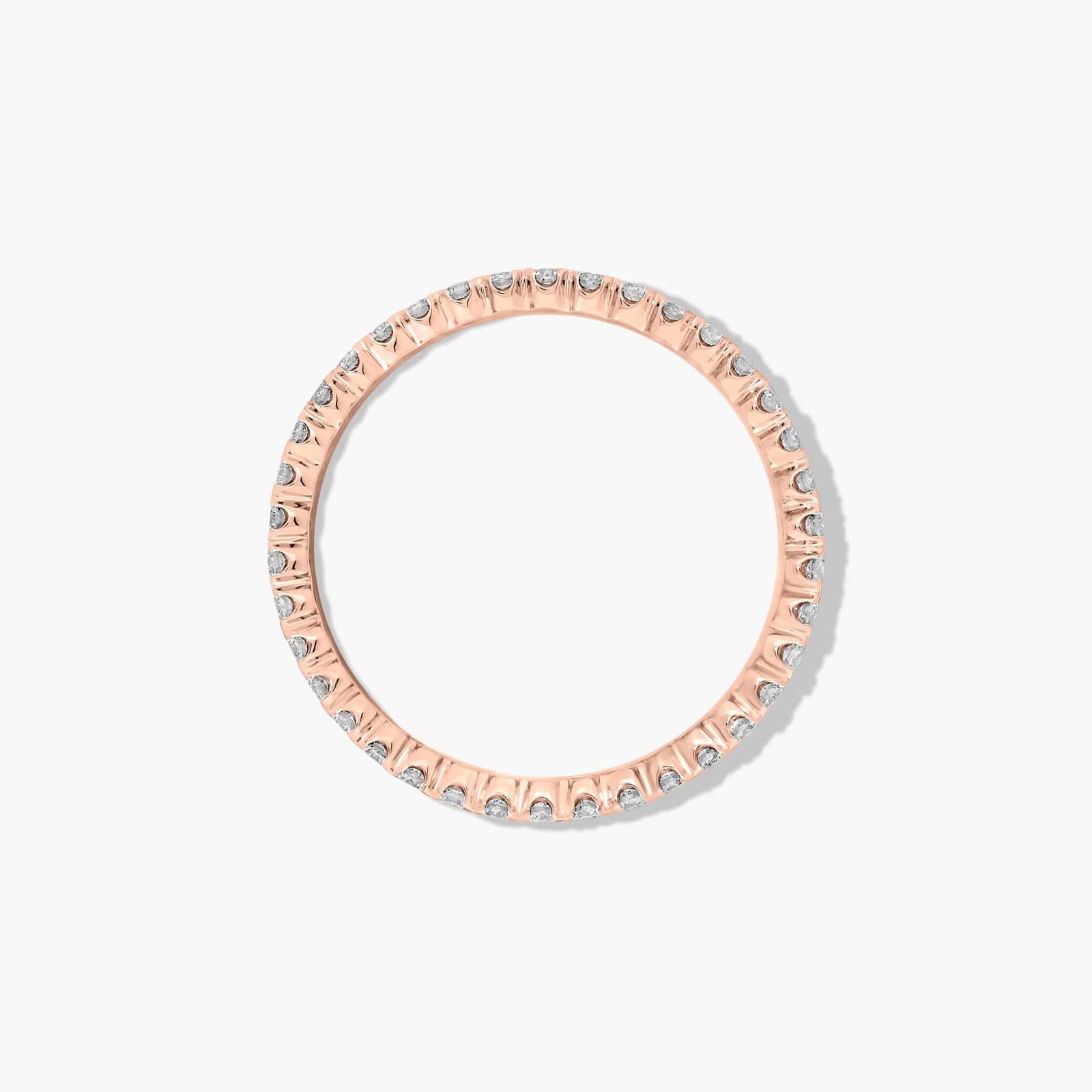 Fishtail Eternity Ring With 0.5 CTW Lab-Grown Diamonds In 14K Rose Gold (1.50mm)