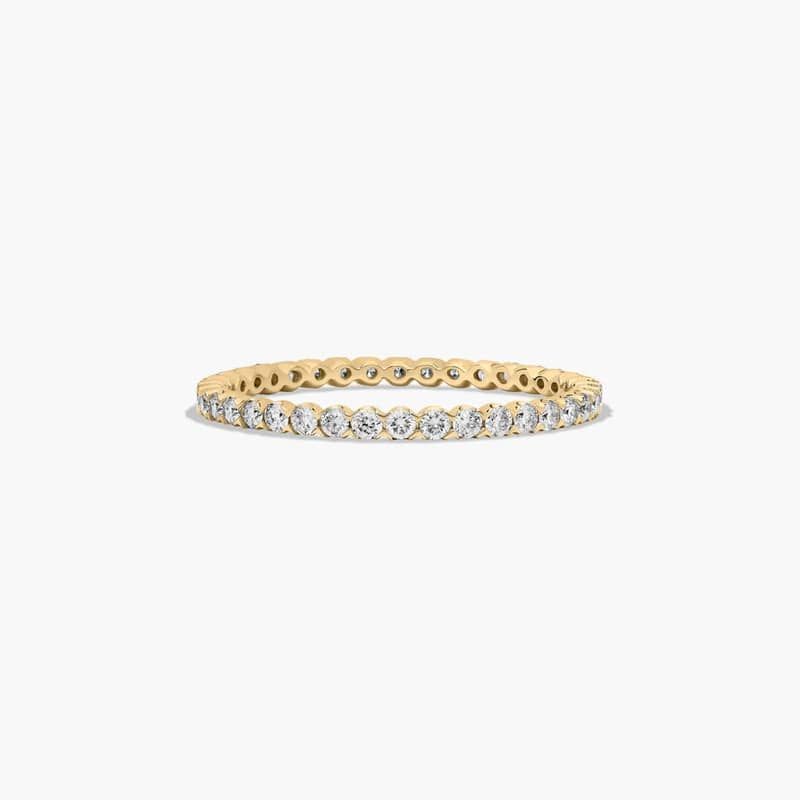 Fishtail Eternity Ring With 0.5 CTW Lab-Grown Diamonds In 14K Yellow Gold (1.50mm)