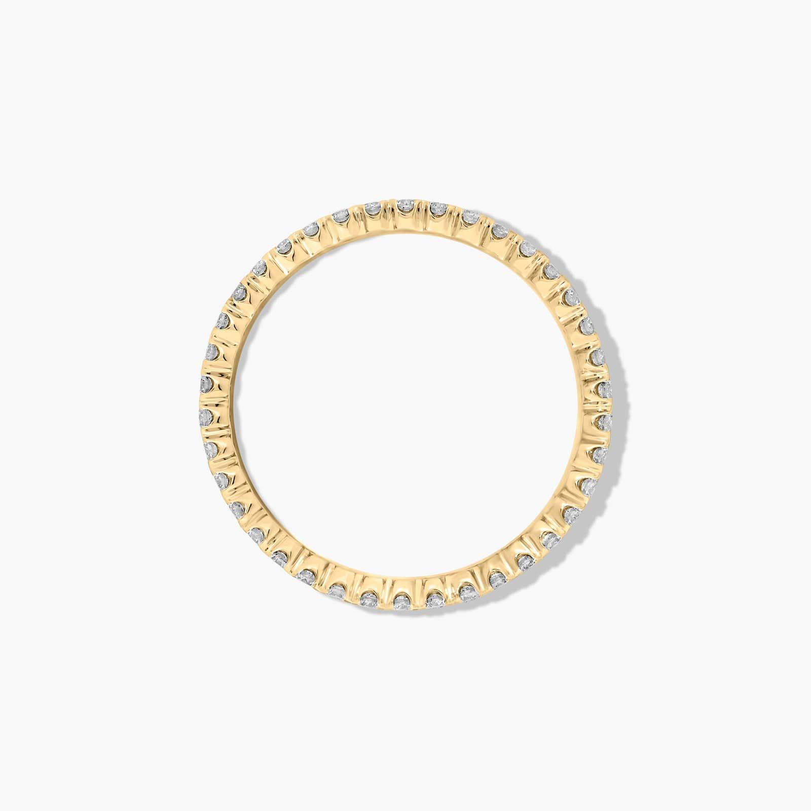 Fishtail Eternity Ring With 0.5 CTW Lab-Grown Diamonds In 14K Yellow Gold (1.50mm)