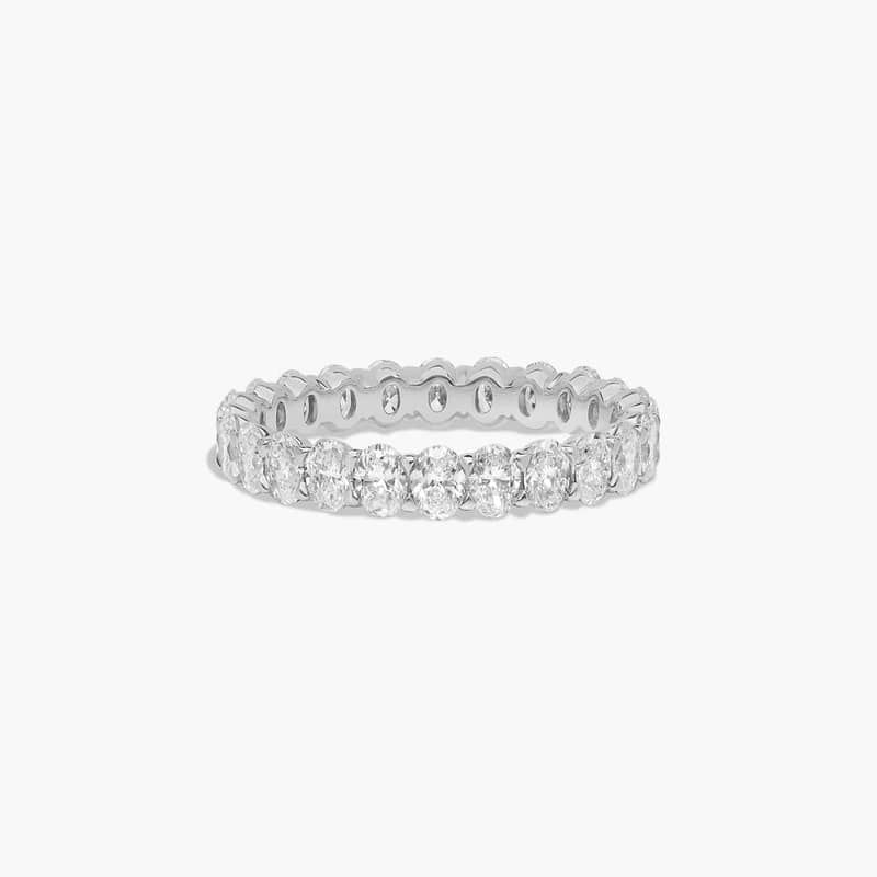 Eternity Ring With 2 CTW Oval Cut Lab-Grown Diamonds In 14K White Gold (3.50mm)