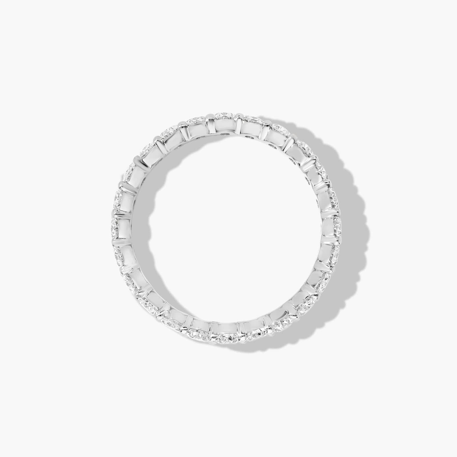 Eternity Ring With 2 CTW Oval Cut Diamonds In Platinum (3.50mm)