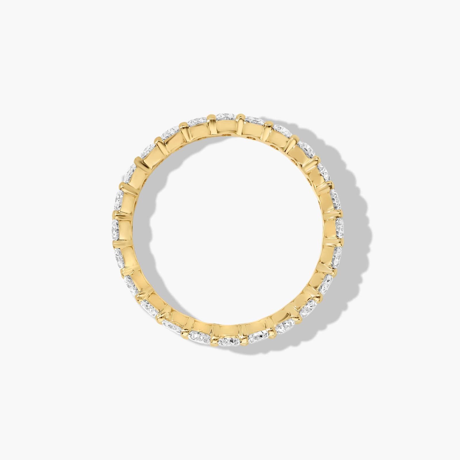 Eternity Ring With 2 CTW Oval Cut Lab-Grown Diamonds In 14K Yellow Gold (3.50mm)