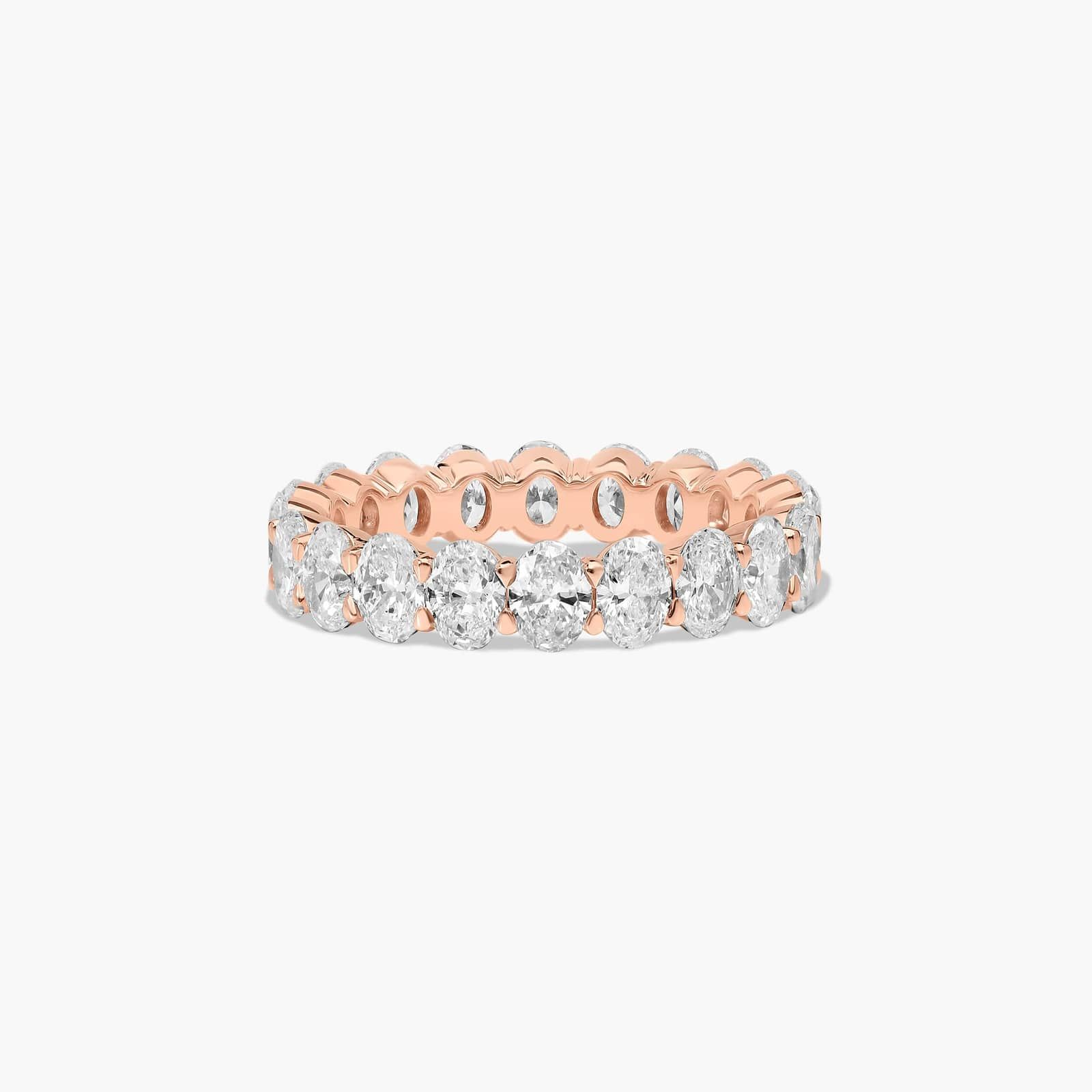 Eternity Ring With 3 CTW Oval Cut Lab-Grown Diamonds In 14K Rose Gold (4.00mm)