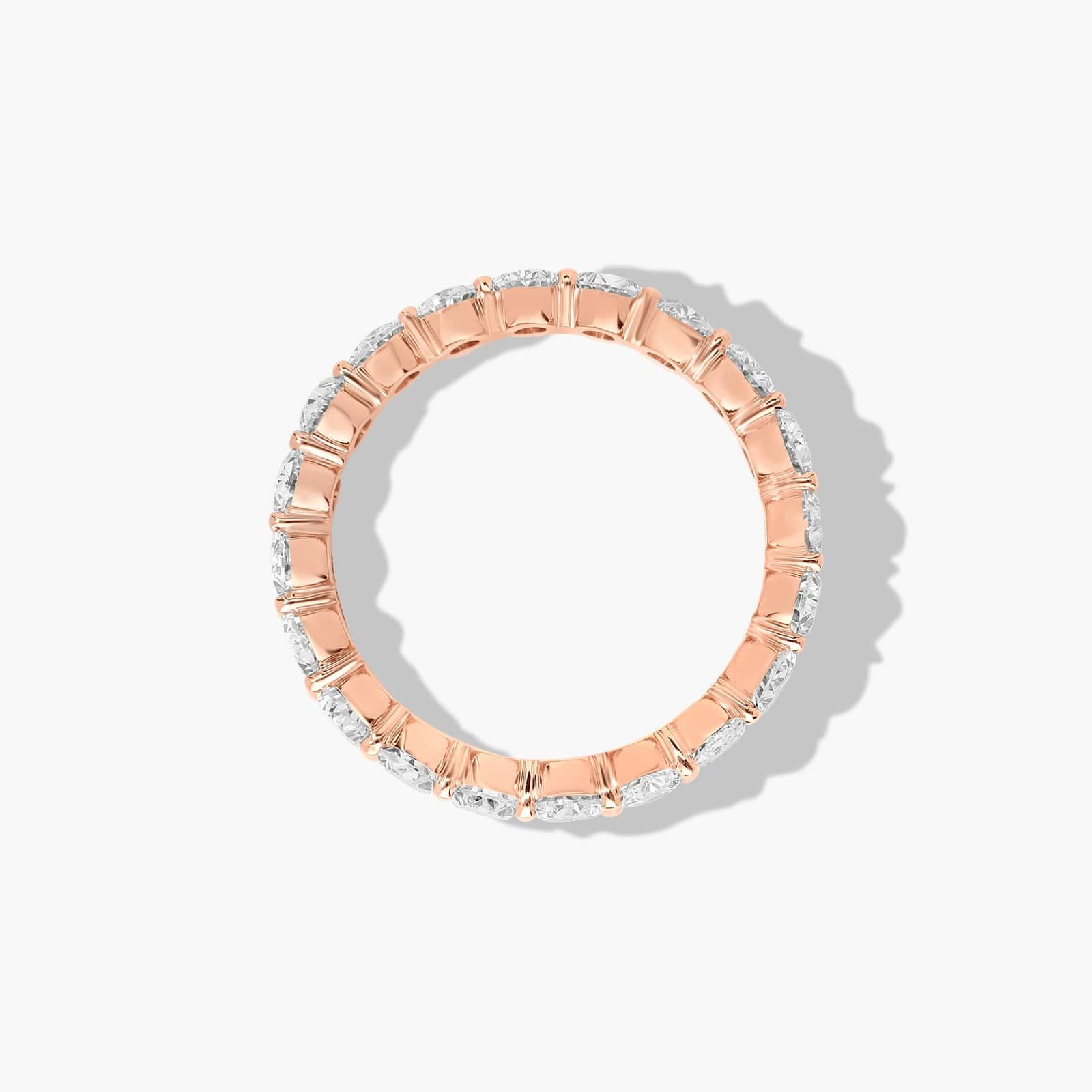 Eternity Ring With 3 CTW Oval Cut Lab-Grown Diamonds In 14K Rose Gold (4.00mm)