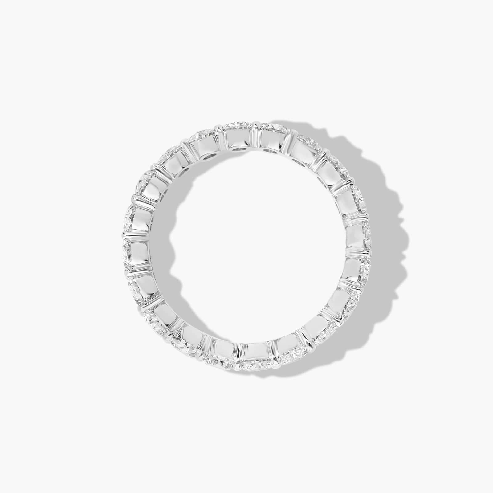 Eternity Ring With 3 CTW Oval Cut Diamonds In Platinum (4.00mm)