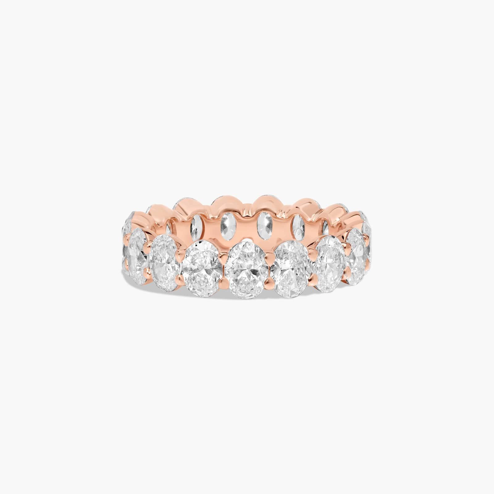 Eternity Ring With 4 CTW Oval Cut Lab-Grown Diamonds In 14K Rose Gold (5.00mm)