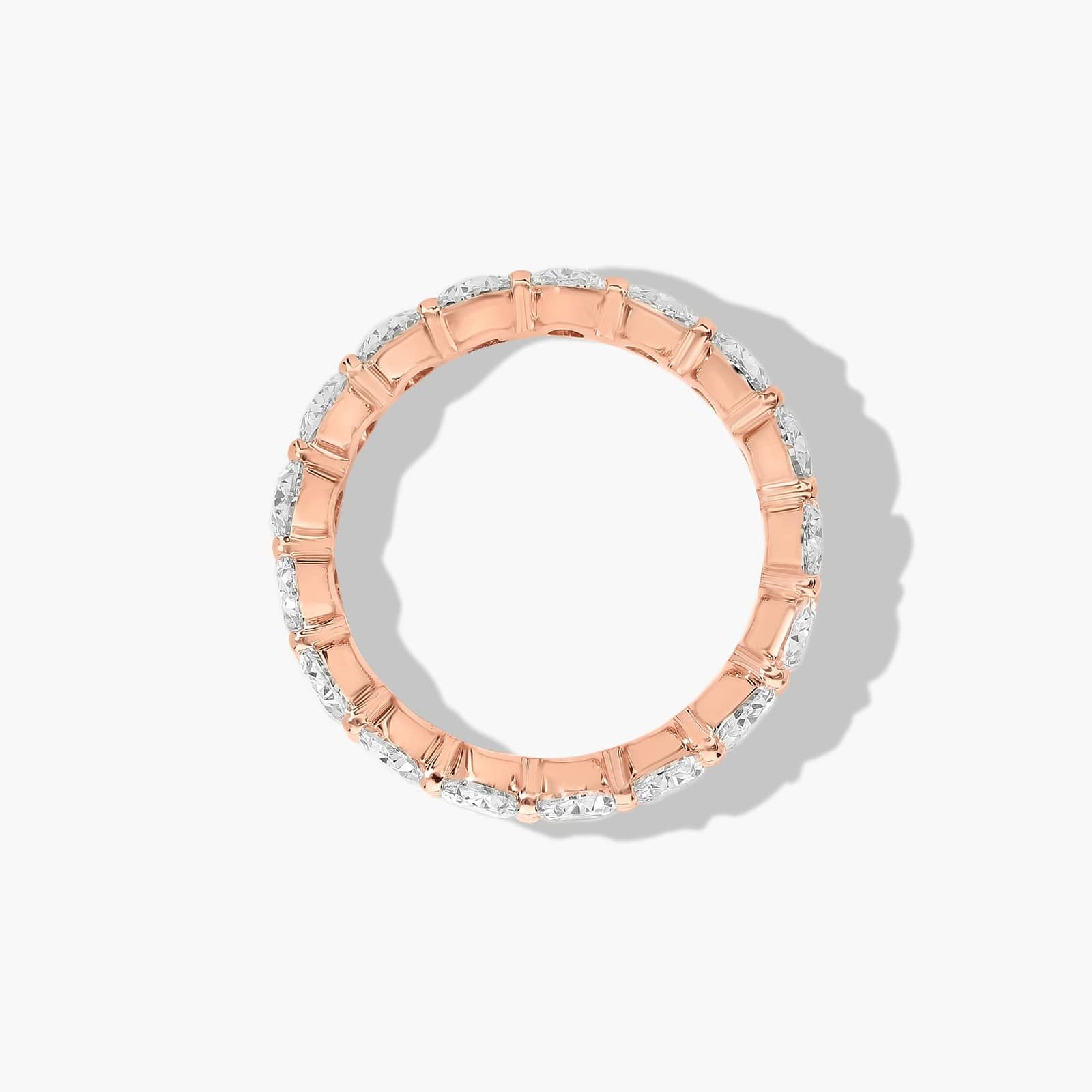 Eternity Ring With 4 CTW Oval Cut Lab-Grown Diamonds In 14K Rose Gold (5.00mm)