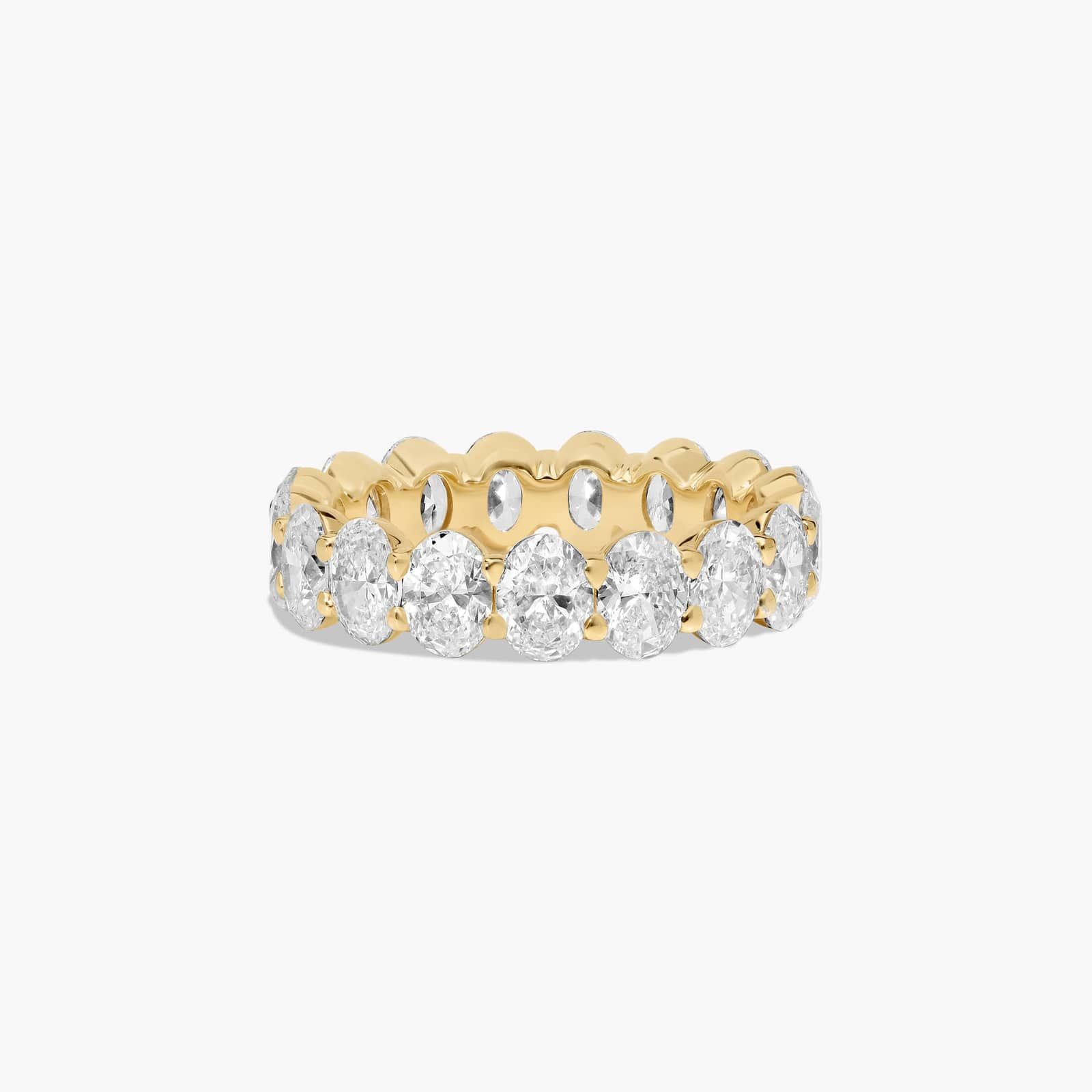 Eternity Ring With 4 CTW Oval Cut Lab-Grown Diamonds In 14K Yellow Gold (5.00mm)