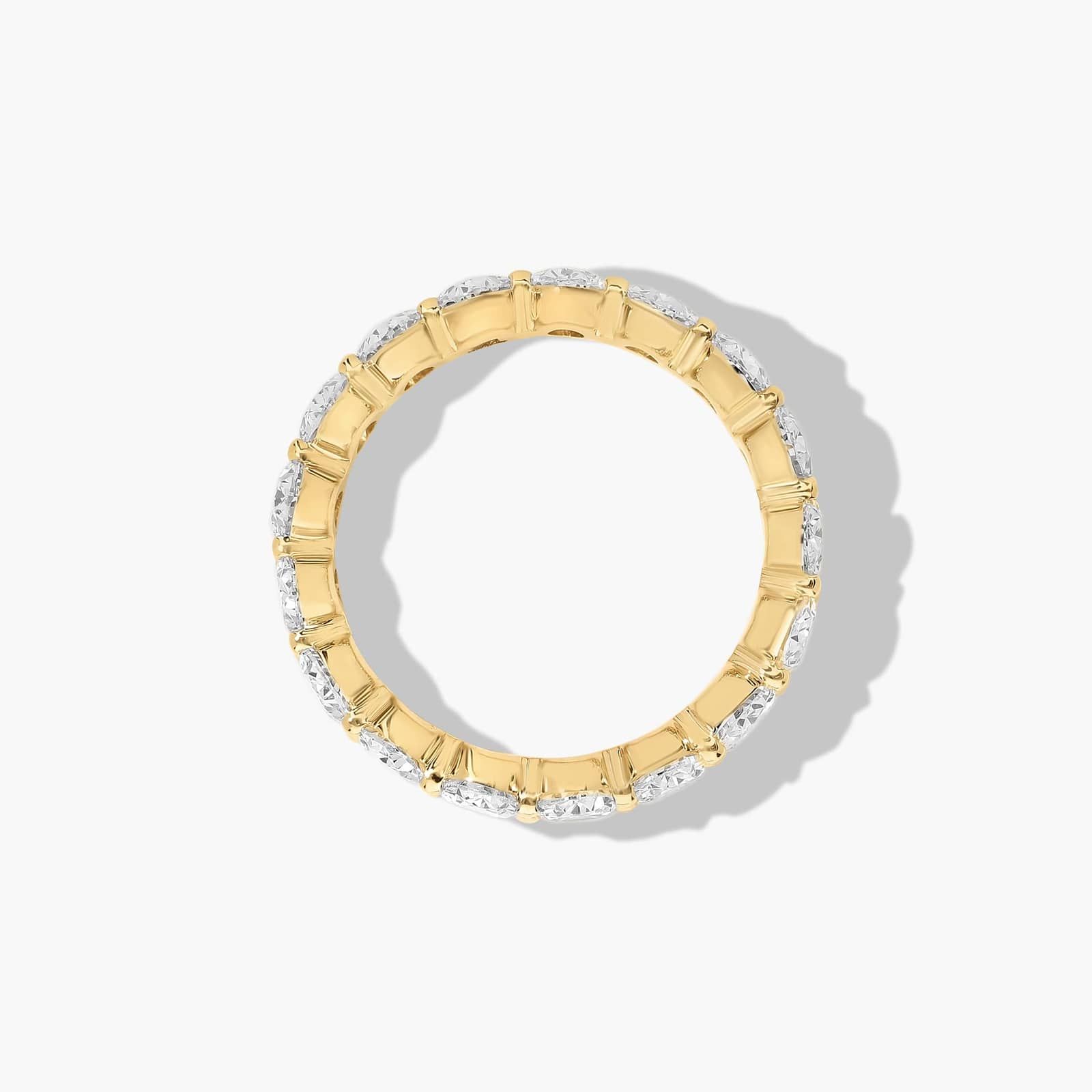 Eternity Ring With 4 CTW Oval Cut Lab-Grown Diamonds In 14K Yellow Gold (5.00mm)