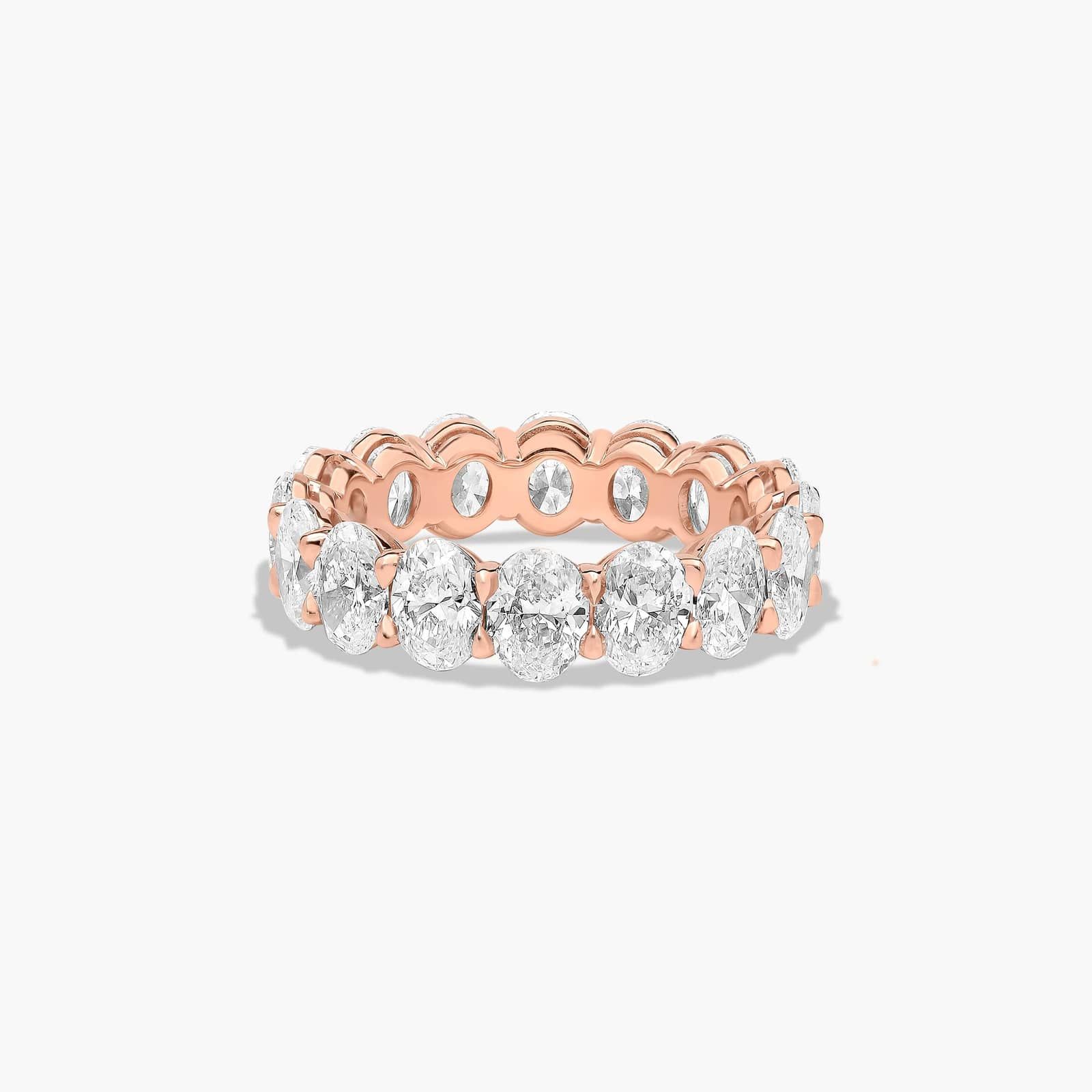Eternity Ring With 5 CTW Oval Cut Lab-Grown Diamonds In 14K Rose Gold (5.50mm)