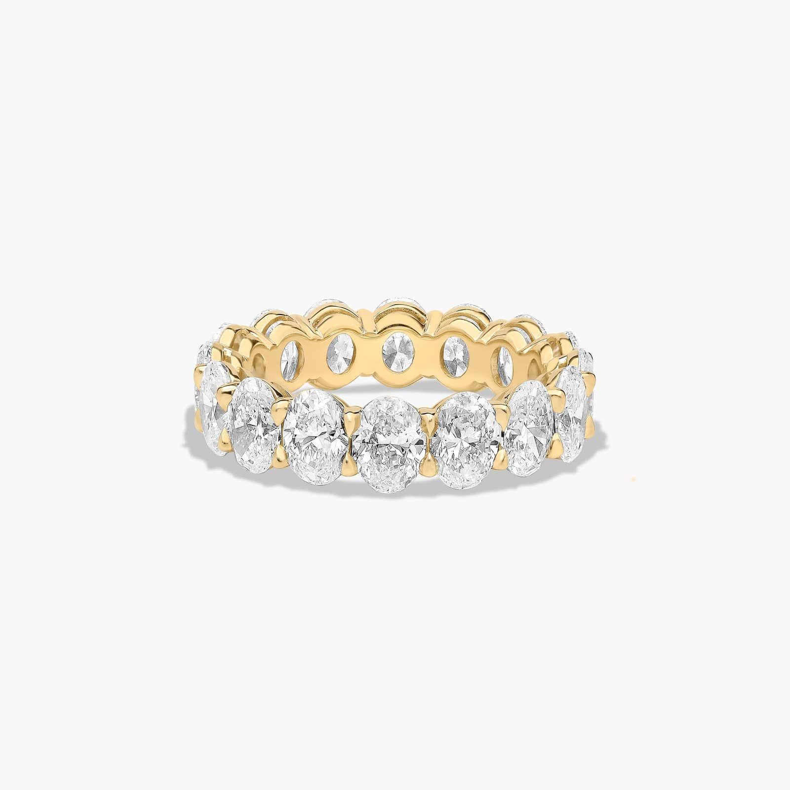 Eternity Ring With 5 CTW Oval Cut Lab-Grown Diamonds In 14K Yellow Gold (5.50mm)