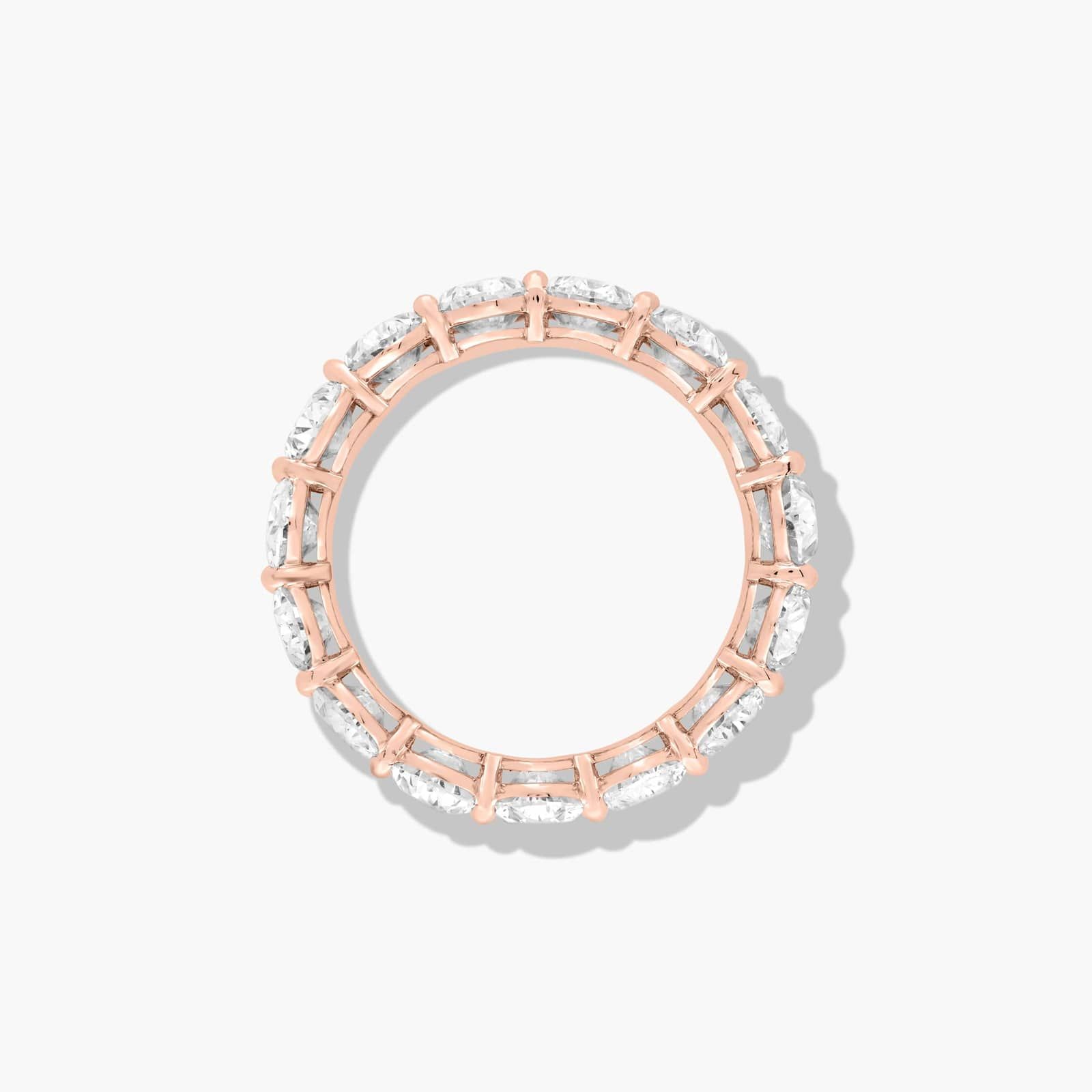 Eternity Ring With 6 CTW Oval Cut Lab-Grown Diamonds In 14K Rose Gold (6.00mm)
