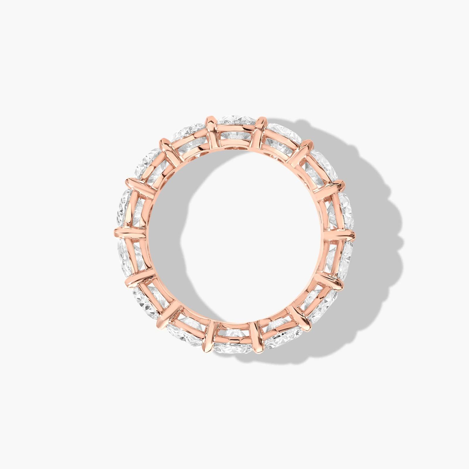 Eternity Ring With 7 CTW Oval Cut Lab-Grown Diamonds In 14K Rose Gold (6.50mm)