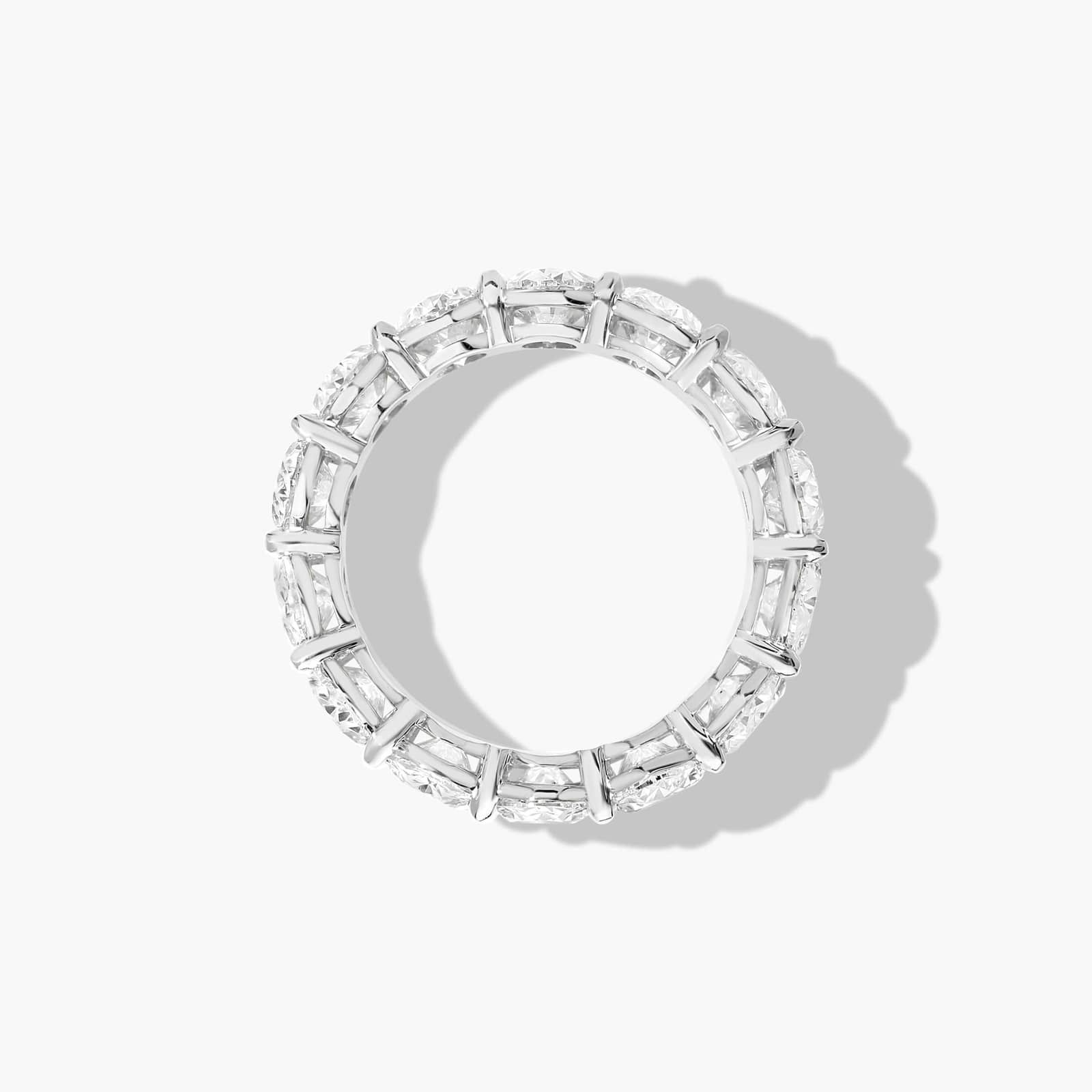 Eternity Ring With 7 CTW Oval Cut Diamonds In Platinum (6.50mm)