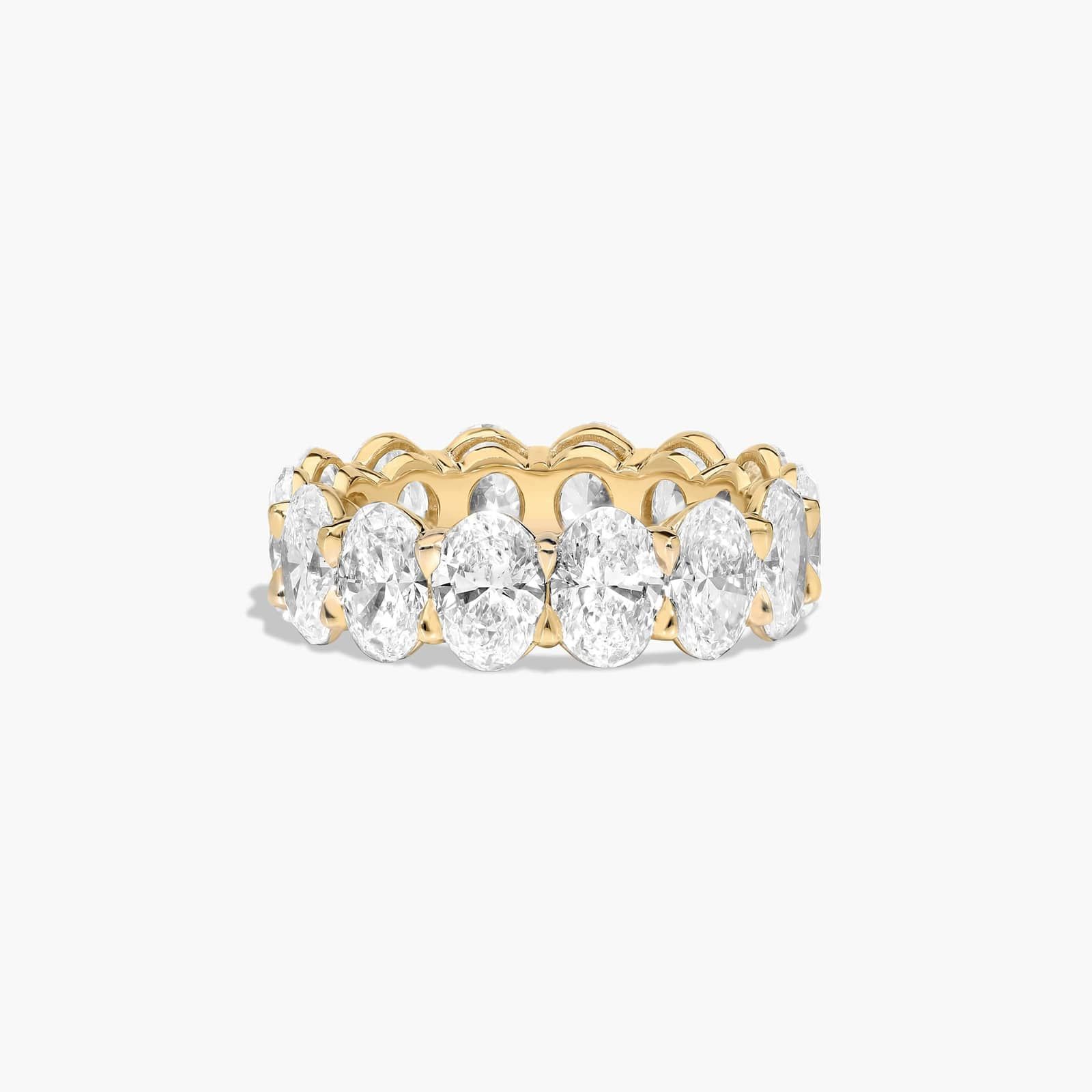 Eternity Ring With 7 CTW Oval Cut Lab-Grown Diamonds In 14K Yellow Gold (6.50mm)