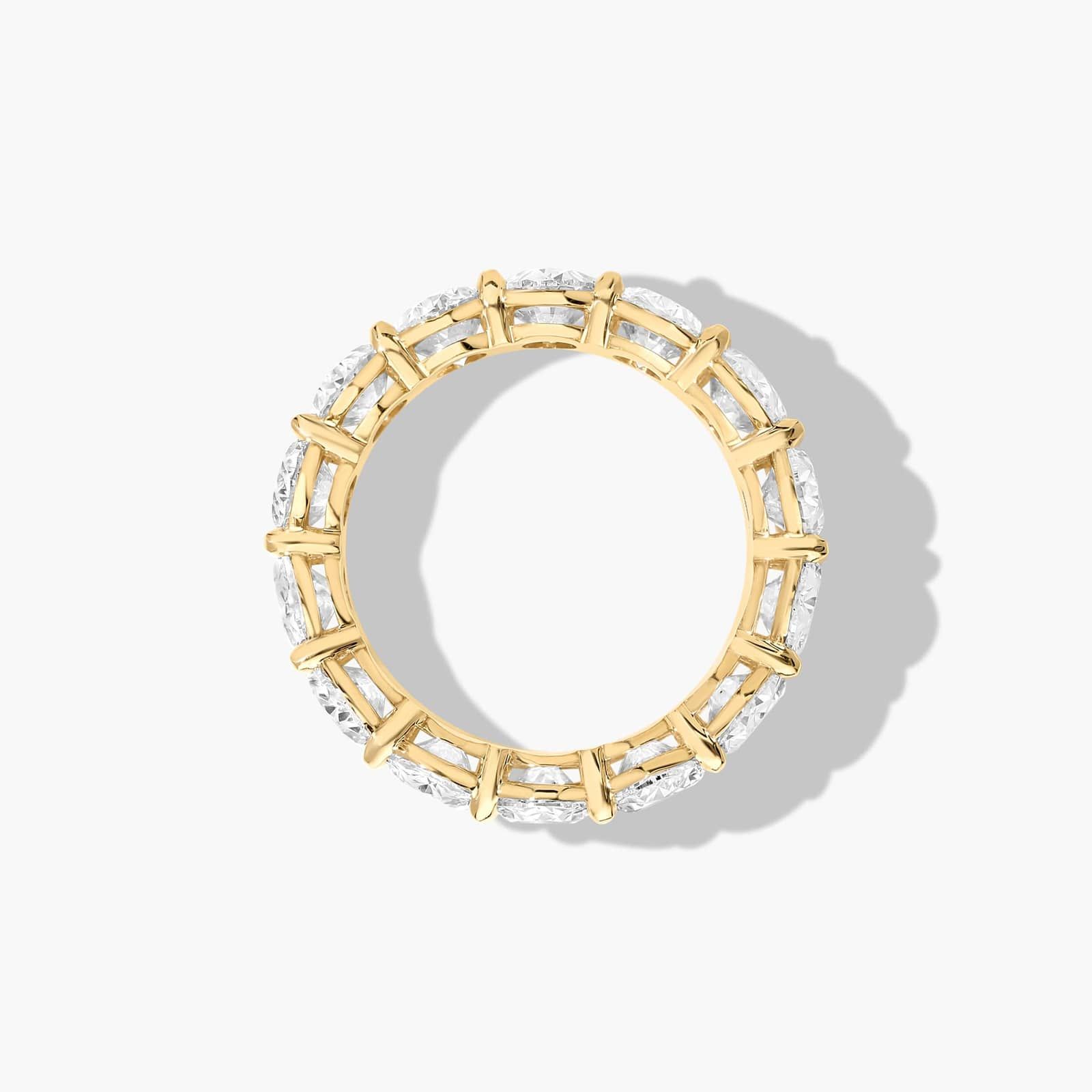 Eternity Ring With 7 CTW Oval Cut Lab-Grown Diamonds In 14K Yellow Gold (6.50mm)