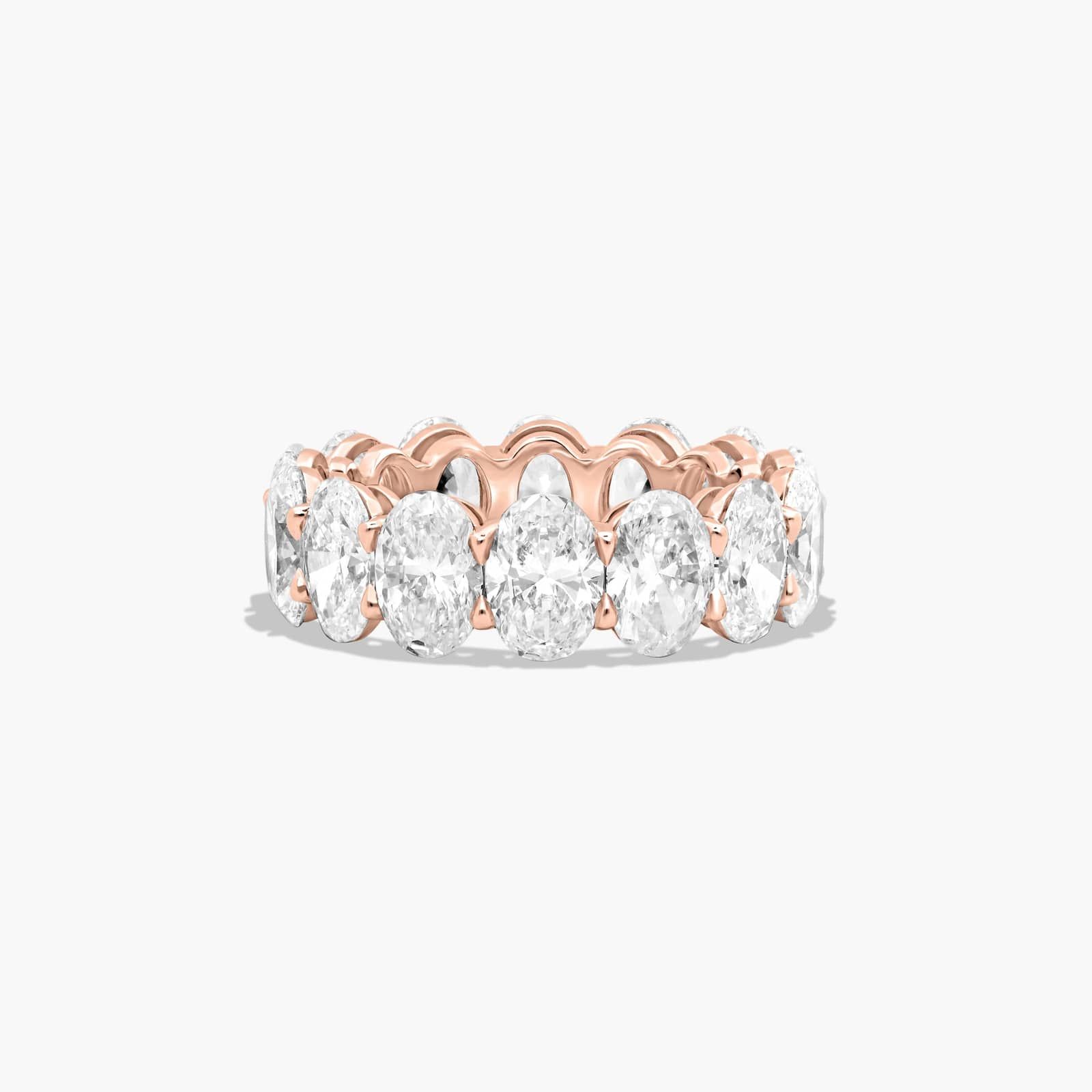 Eternity Ring With 8 CTW Oval Cut Lab-Grown Diamonds In 14K Rose Gold (7mm)
