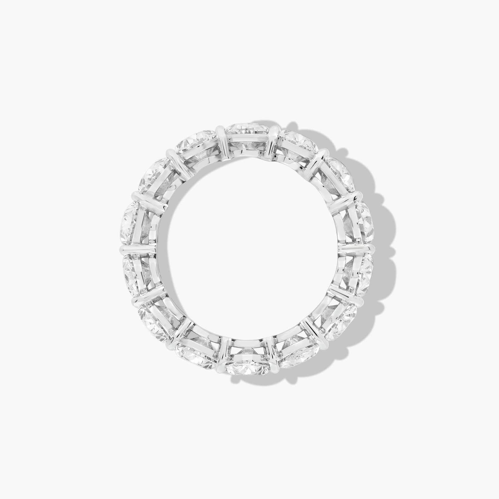 Eternity Ring With 8 CTW Oval Cut Diamonds In Platinum  (7mm)