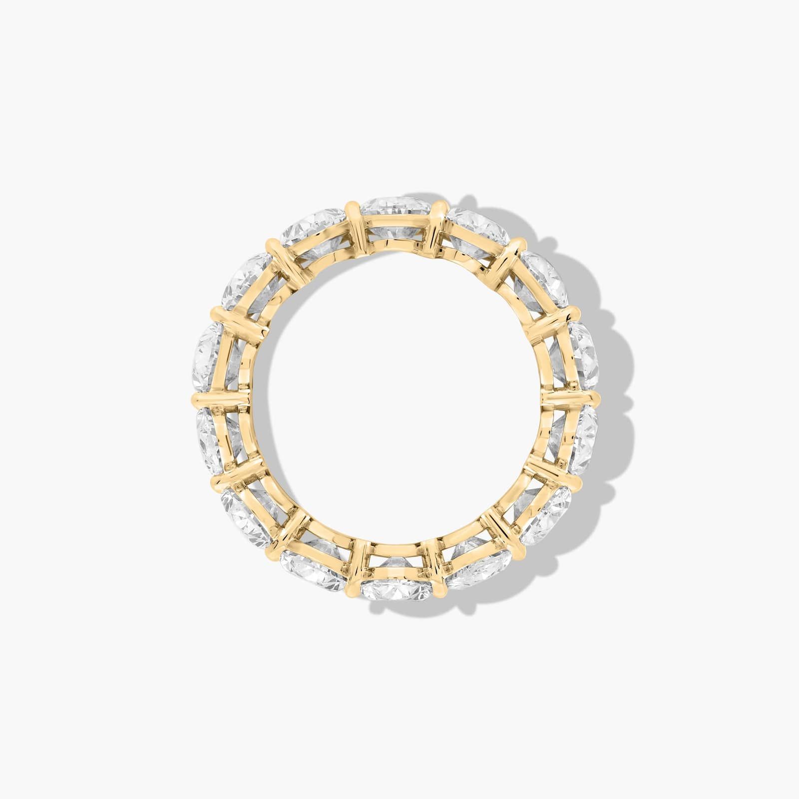 Eternity Ring With 8 CTW Oval Cut Lab-Grown Diamonds In 14K Yellow Gold (7mm)