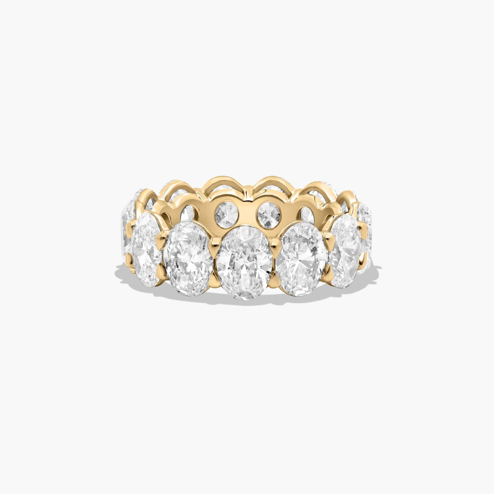 Eternity Ring With 9.5 CTW Oval Cut Lab-Grown Diamonds In 14K Yellow Gold (7.5mm)