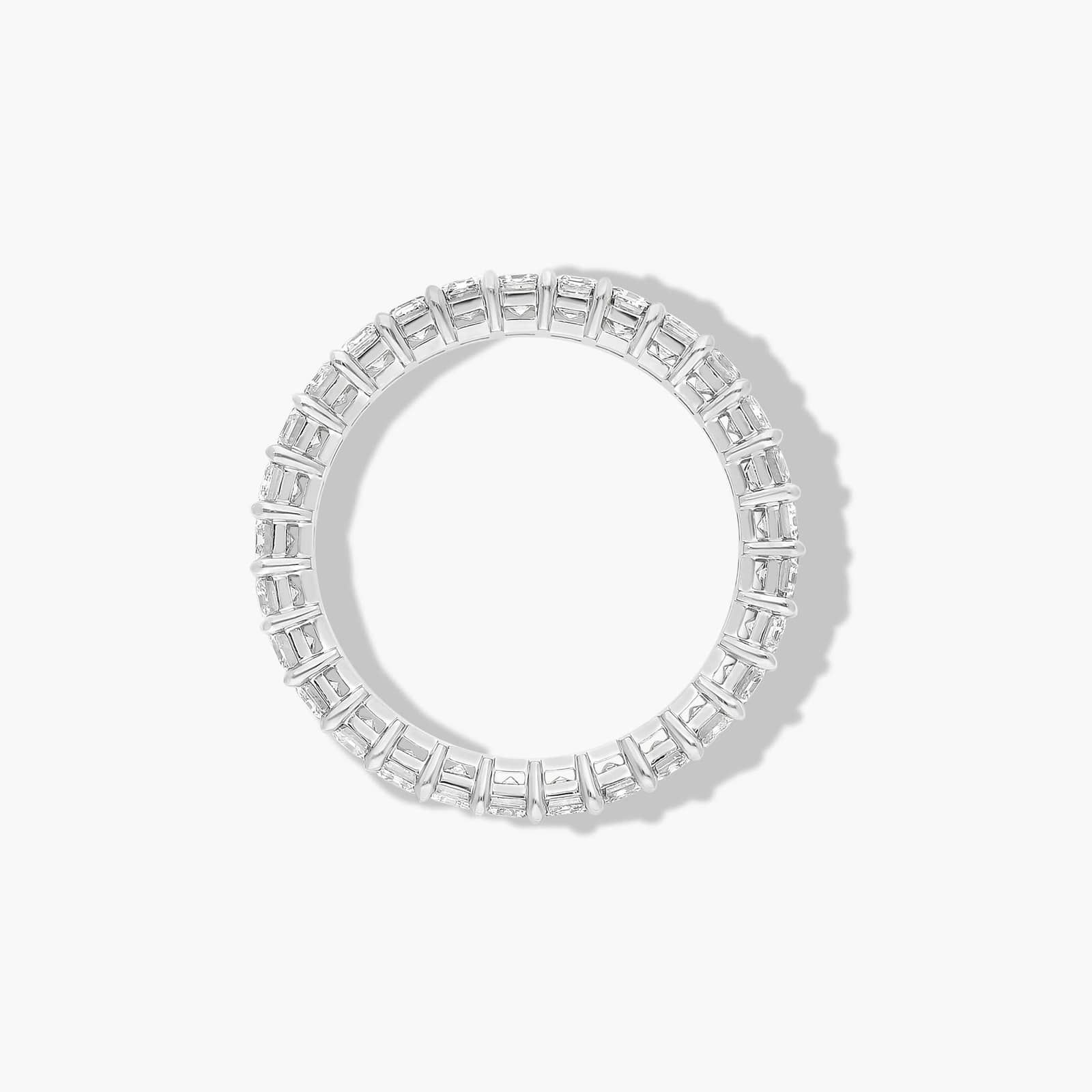 Eternity Ring With 2 CTW Emerald Cut Diamonds In 14K White Gold (3.50mm)