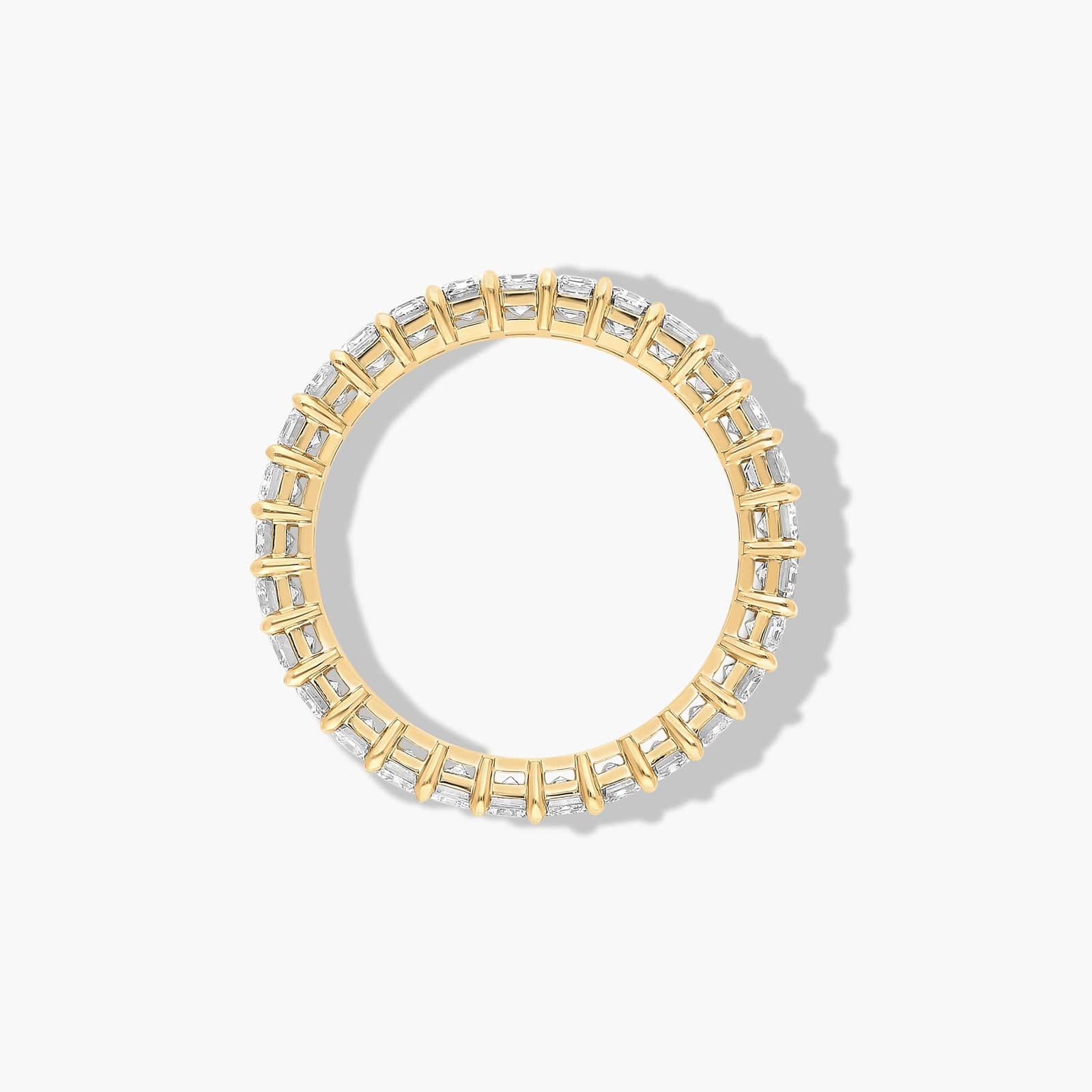 Eternity Ring With 2 CTW Emerald Cut Diamonds In 14K Yellow Gold (3.50mm)