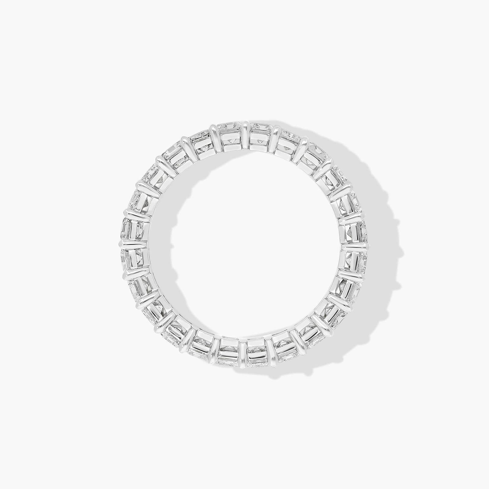 Eternity Ring With 4 CTW Emerald Cut Diamonds In 14K White Gold (4.50mm)
