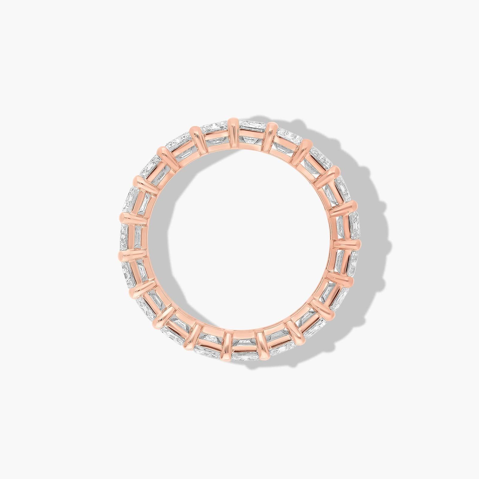 Eternity Ring With 6 CTW Emerald Cut Diamonds In 14K Rose Gold (5.00mm)