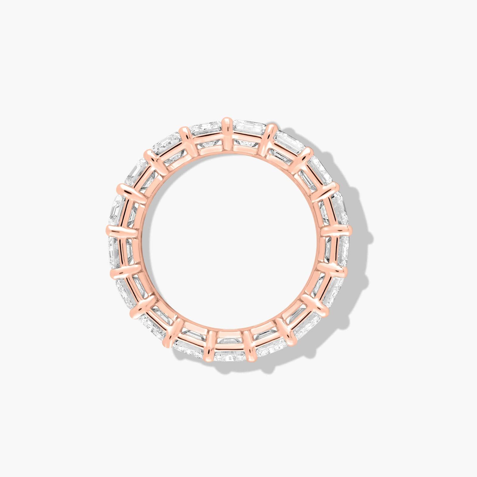 Eternity Ring With 7 CTW Emerald Cut Diamonds In 14K Rose Gold (5.50mm)