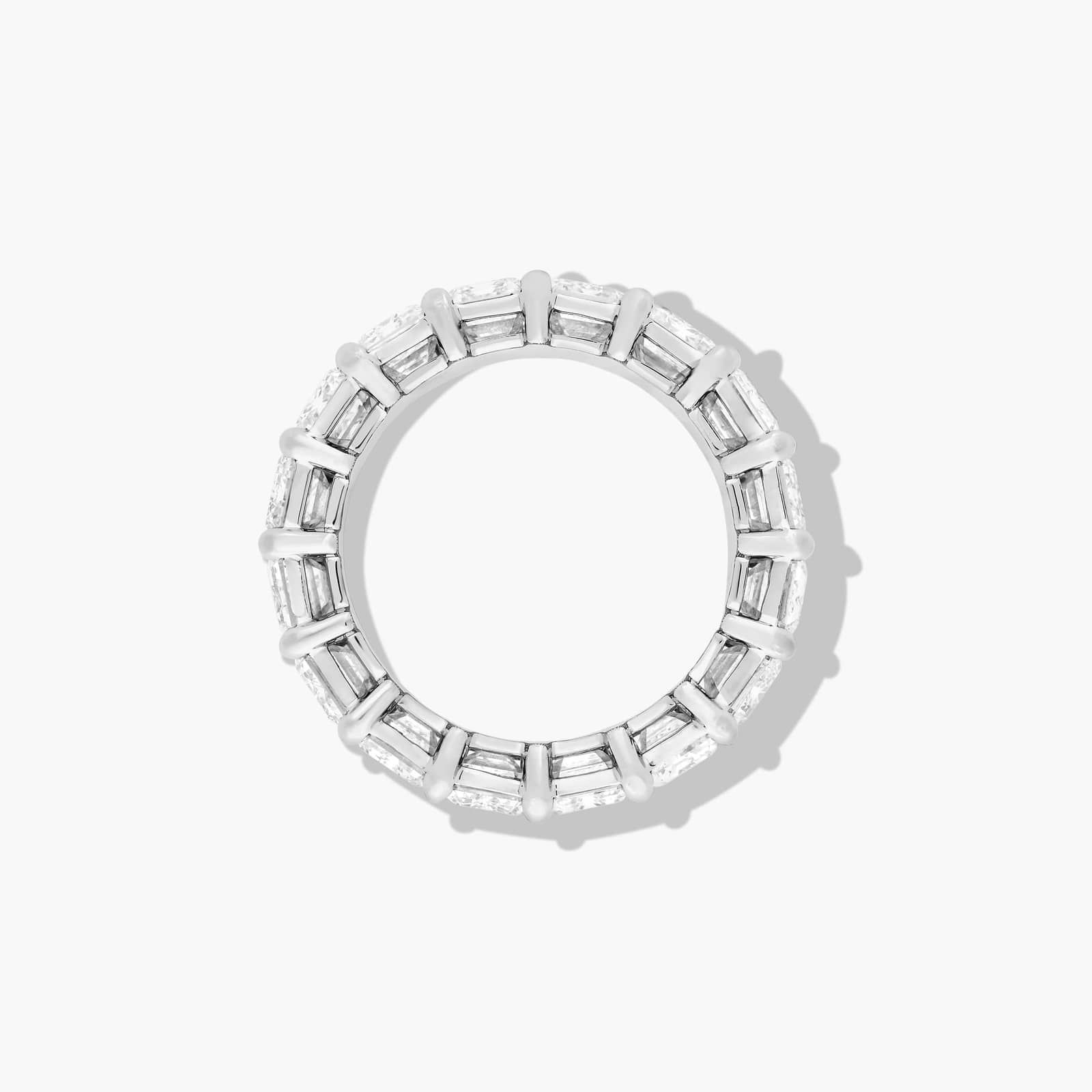 Eternity Ring With 11 CTW Emerald Cut Diamonds In 14K White Gold  (7mm)