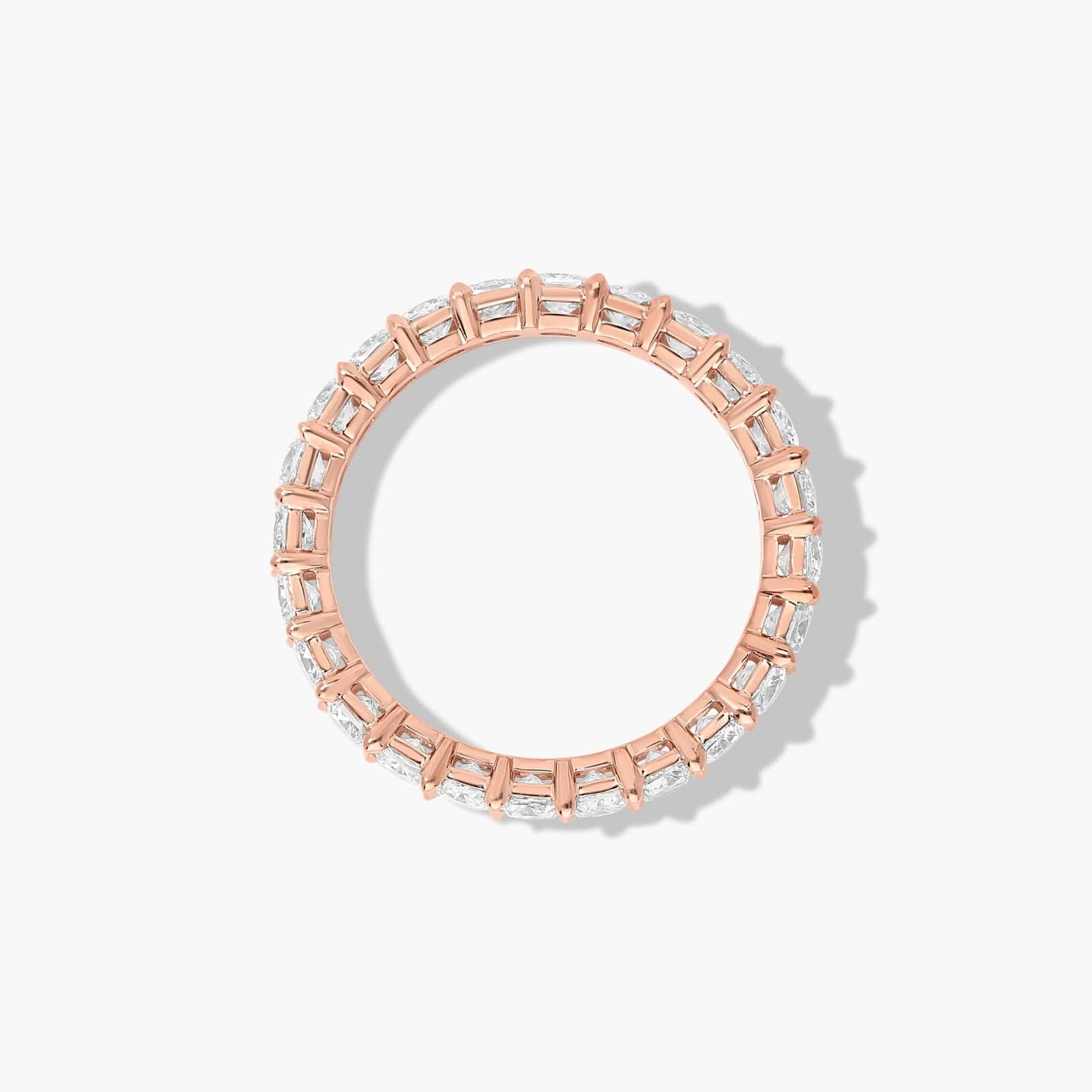 Eternity Ring With 2 CTW Cushion Cut Lab-Grown Diamonds In 14K Rose Gold  (3mm)