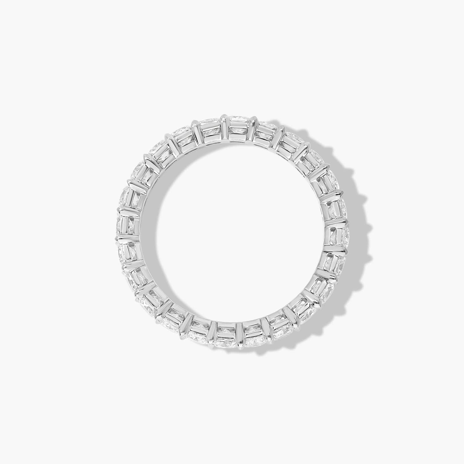 Eternity Ring With 2 CTW Cushion Cut Diamonds In Platinum  (3mm)