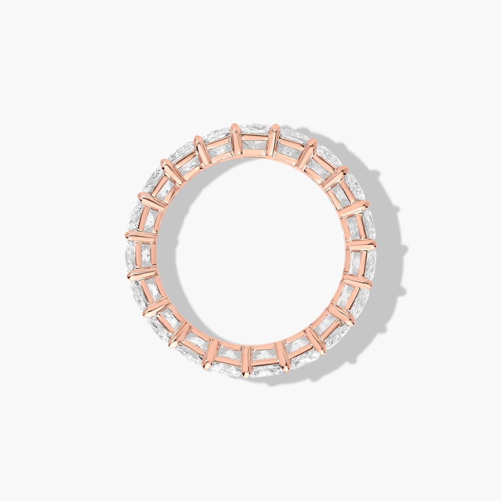 Eternity Ring With 4 CTW Cushion Cut Diamonds In 14K Rose Gold (4.5mm)