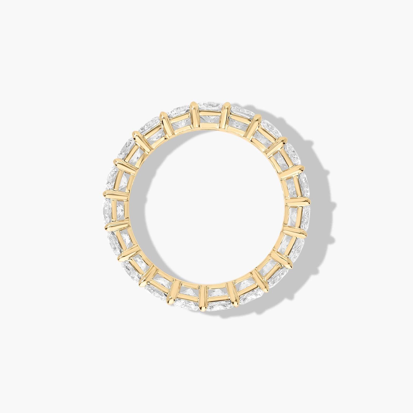 Eternity Ring With 4 CTW Cushion Cut Diamonds In 14K Yellow Gold  (4.5mm)