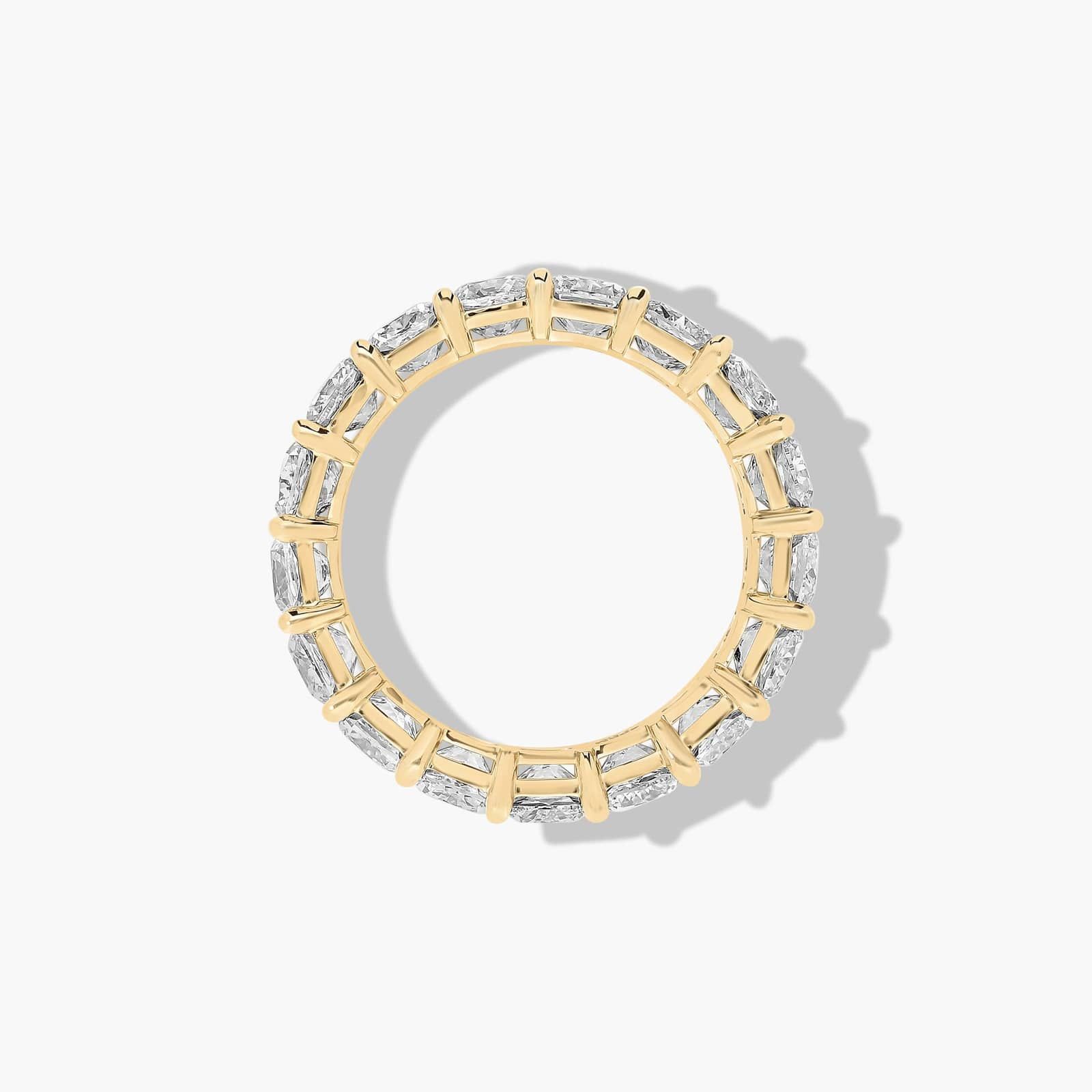 Eternity Ring With 5 CTW Cushion Cut Diamonds In 14K Yellow Gold  (4.5mm)
