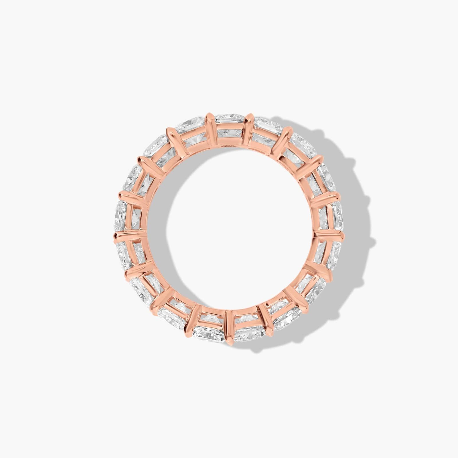 Eternity Ring With 6 CTW Cushion Cut Diamonds In 14K Rose Gold  (5mm)